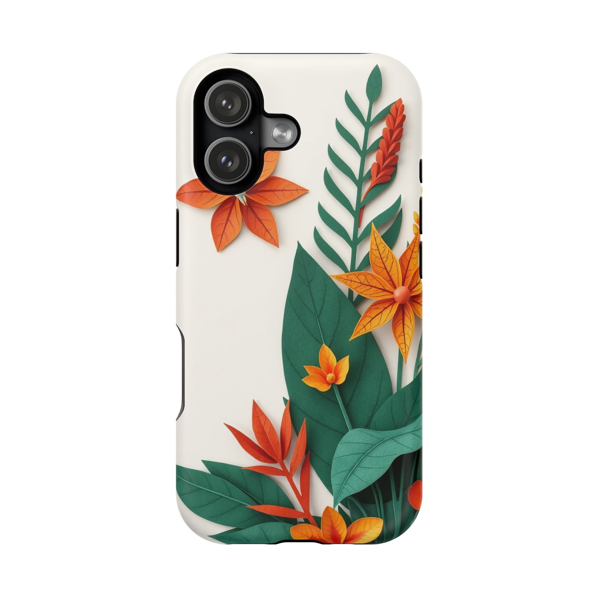 iPhone Jungle Floral Paper Cut Art Bold Modern Everyday Snap Case · iPhone Case