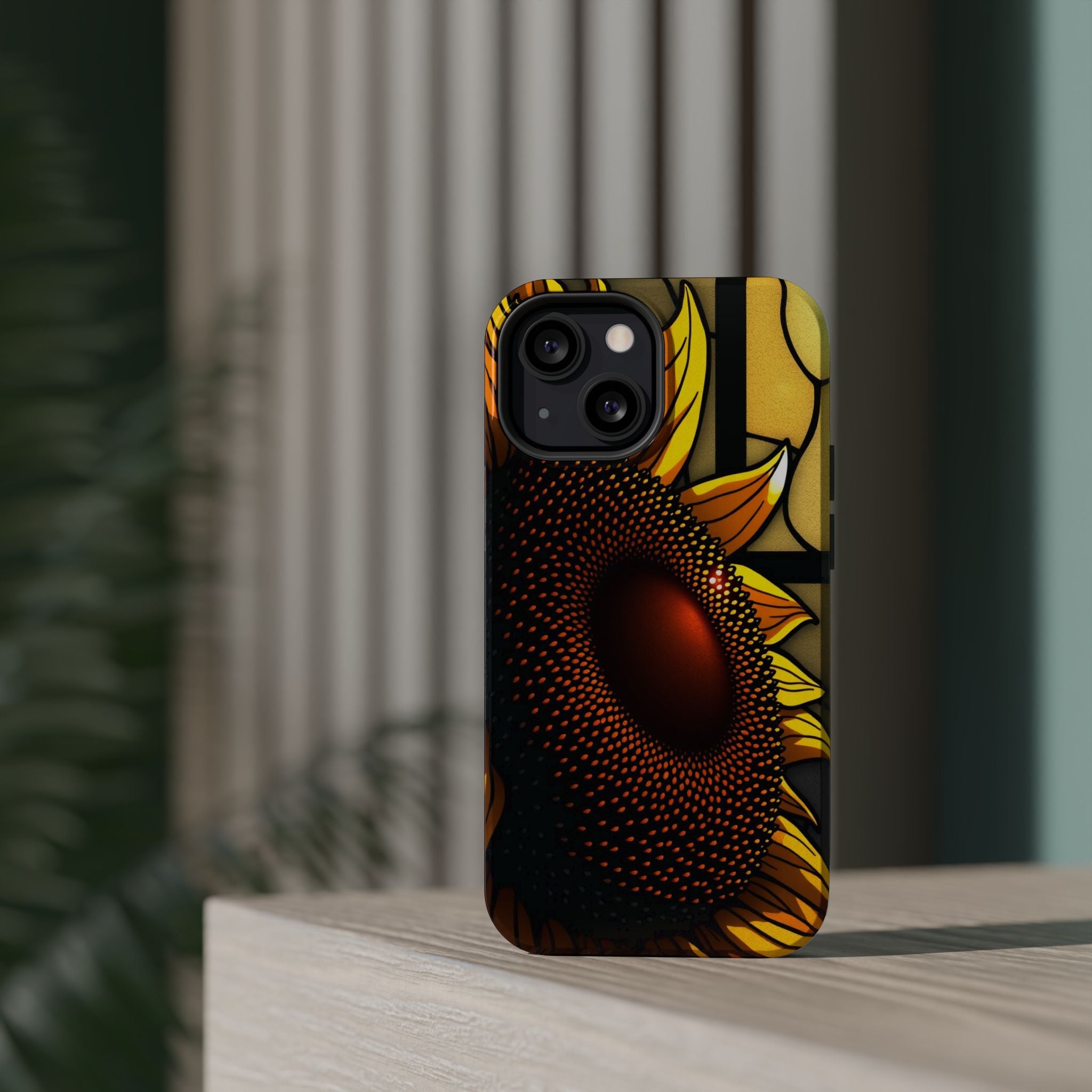 iPhone Sunflower Pop Stained Glass Bold Modern Everyday Snap Case · iPhone Case