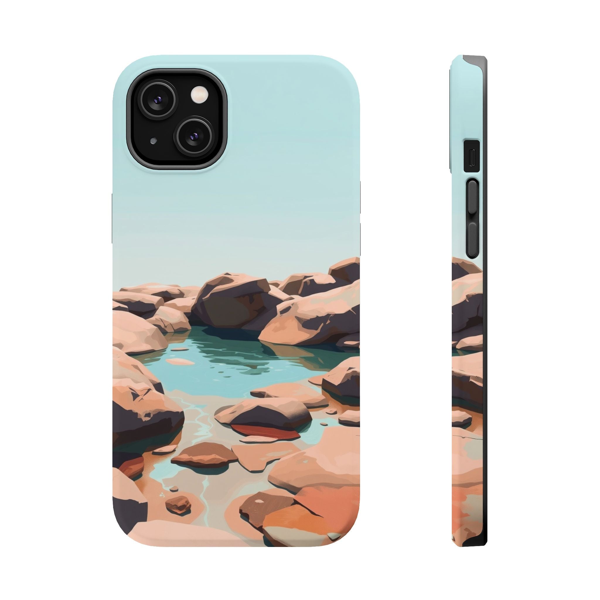 iPhone Tidal Pool Oil Painting Impressionist Slim iPhone Everyday · iPhone Case