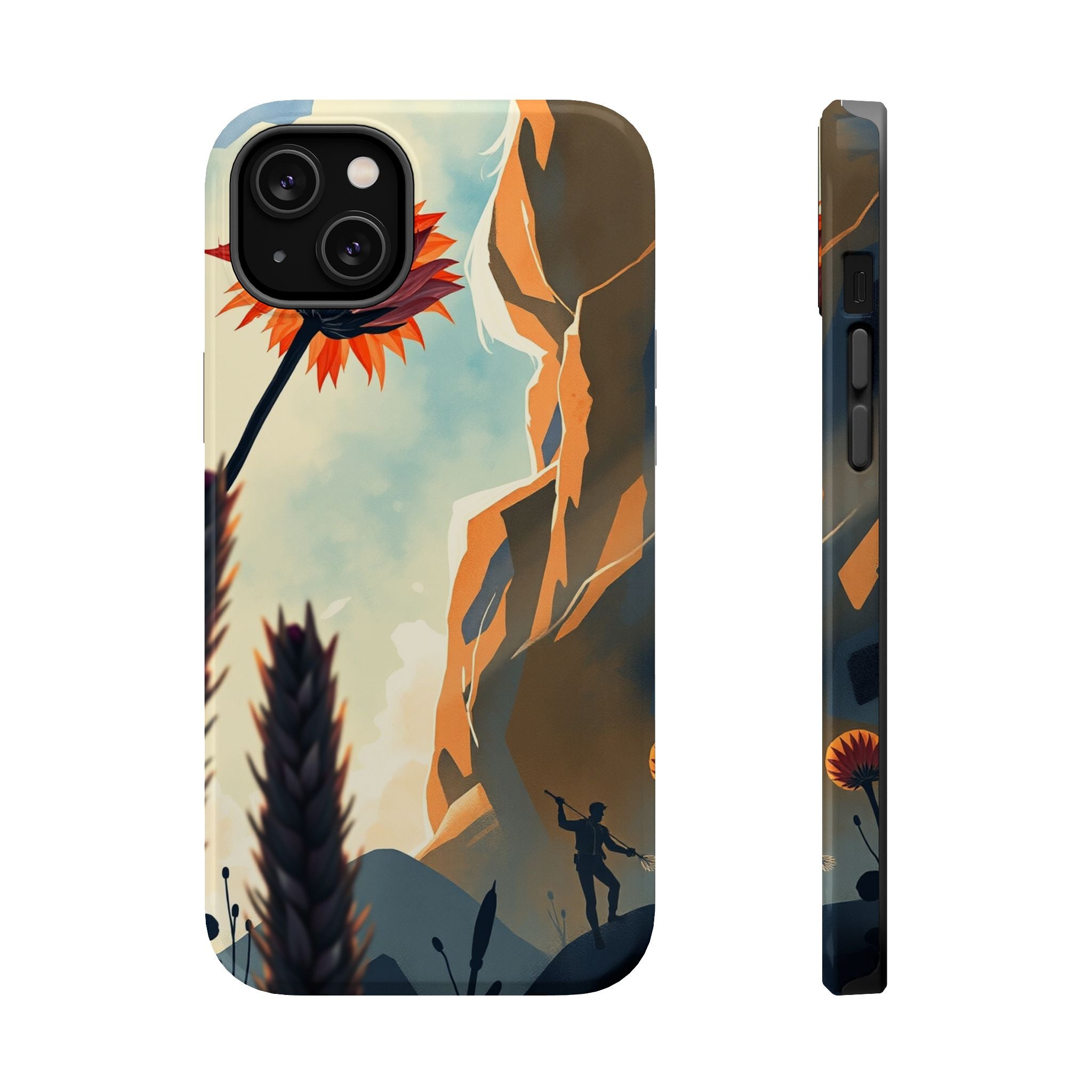 iPhone Bud Burst Vibrant Watercolor Artistic Everyday Cas Slim Snap Case · iPhon