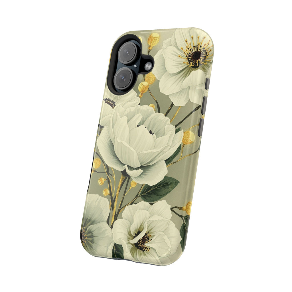 iPhone Sage And Ivory Floral Ink Wash Slim Everyday iPhone 14 Designer · iPhone