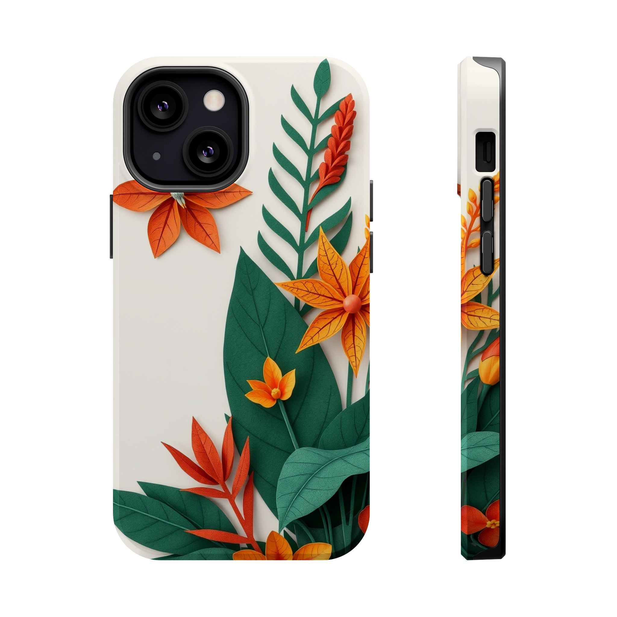 iPhone Jungle Floral Paper Cut Art Bold Modern Everyday Snap Case · iPhone Case