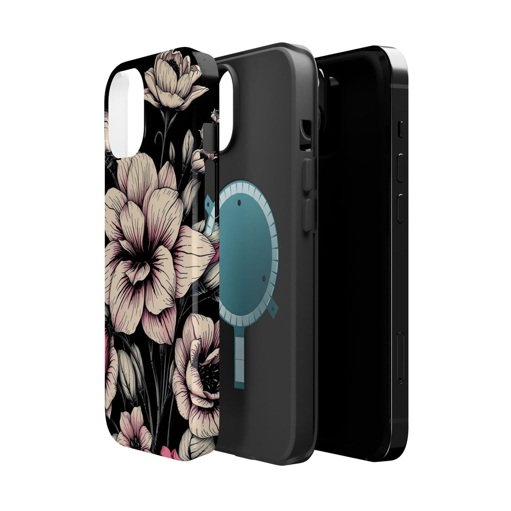 iPhone Floral Dark Academia Gothic Ink Slim Everyday Designer Case · iPhone Case