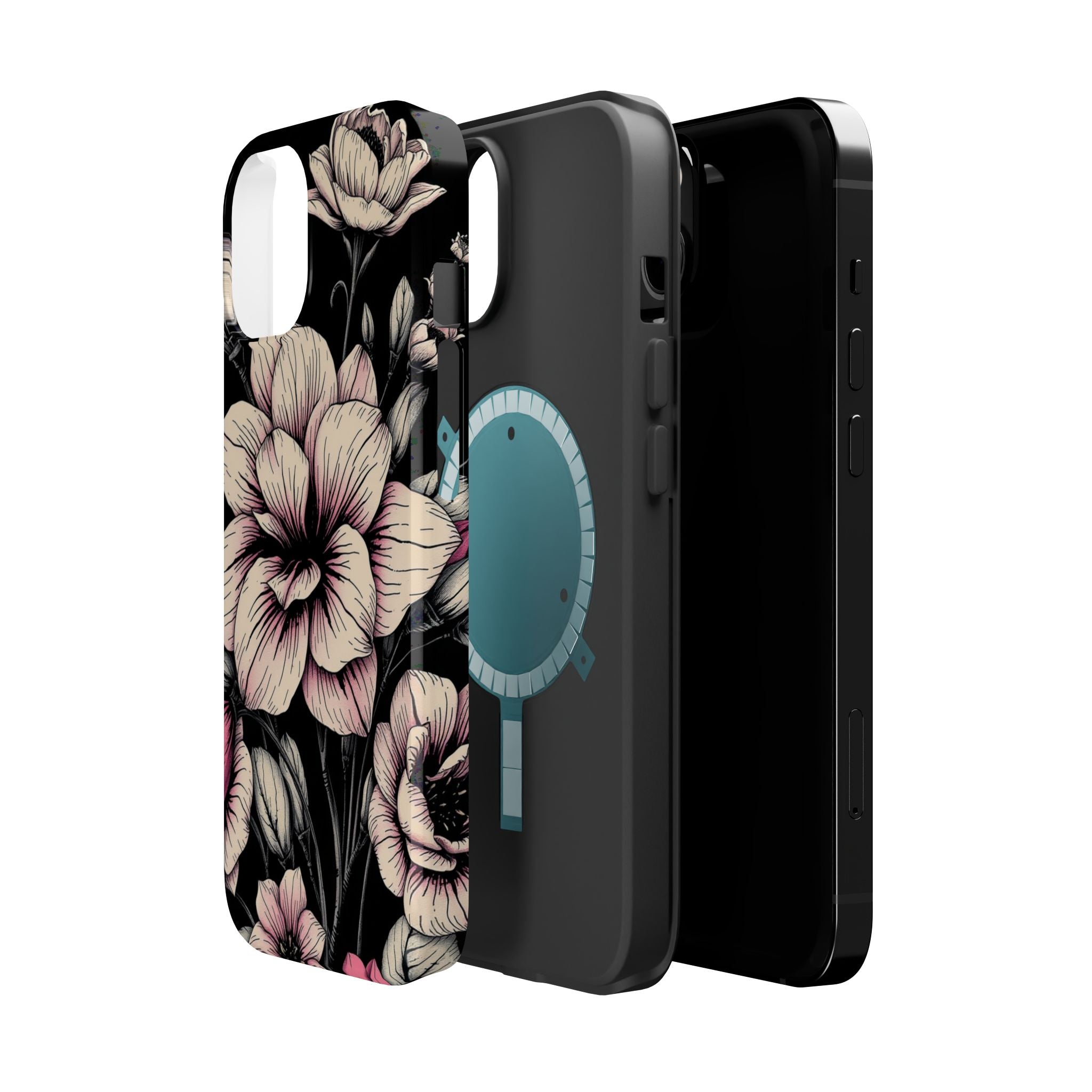iPhone Floral Dark Academia Gothic Ink Slim Everyday Designer Case · iPhone Case