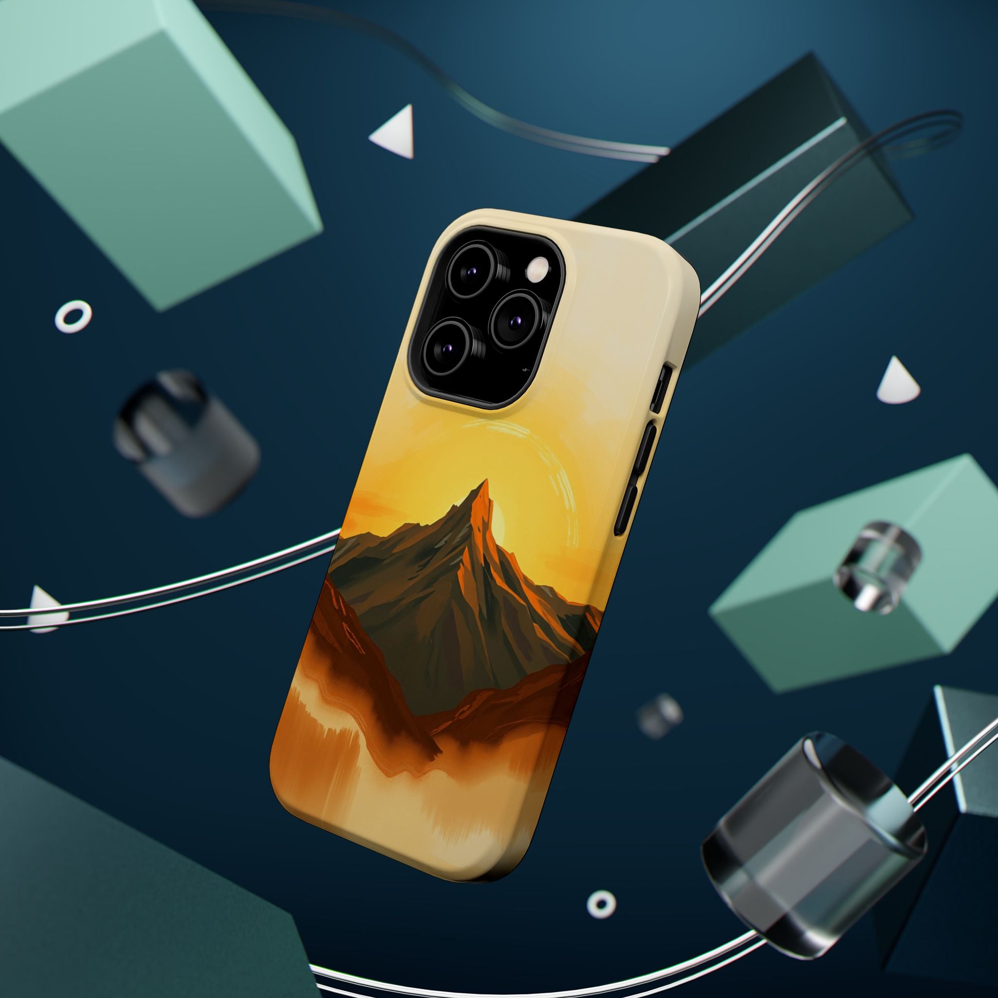 iPhone Mustard And Rust Mountain at Sunrise Slim iPhone Everyday · iPhone Case