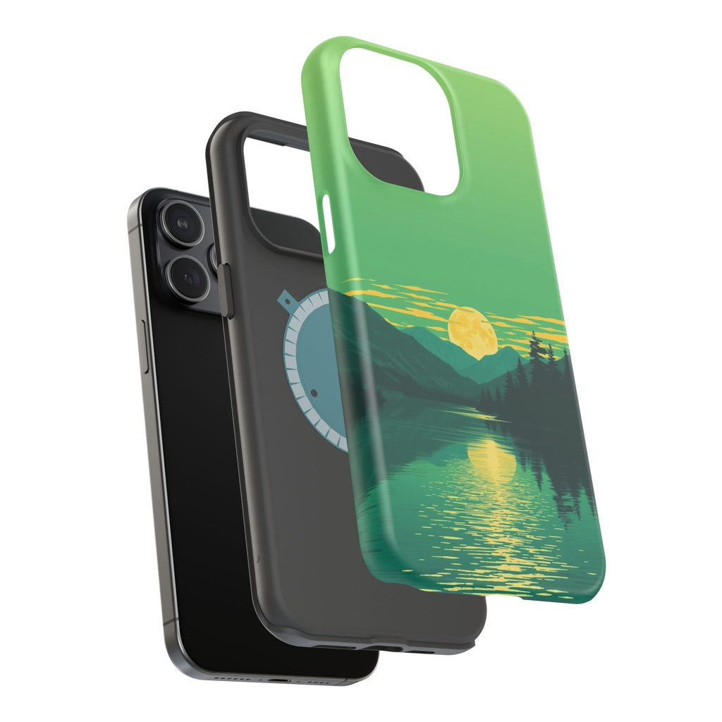 iPhone Lake at Twilight Risograph Print Slim Everyday iPhone Designer · iPhone C