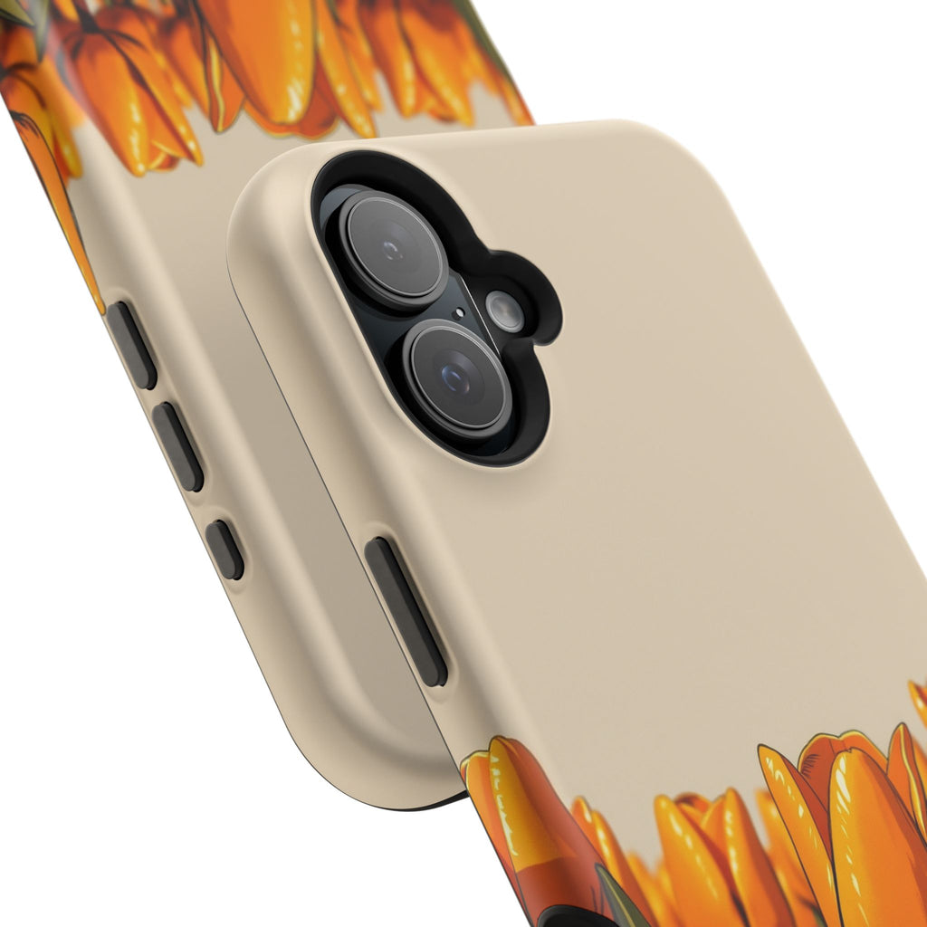 iPhone Burnt Orange And Sand Tulip Row Slim Everyday Designer Case · iPhone Case