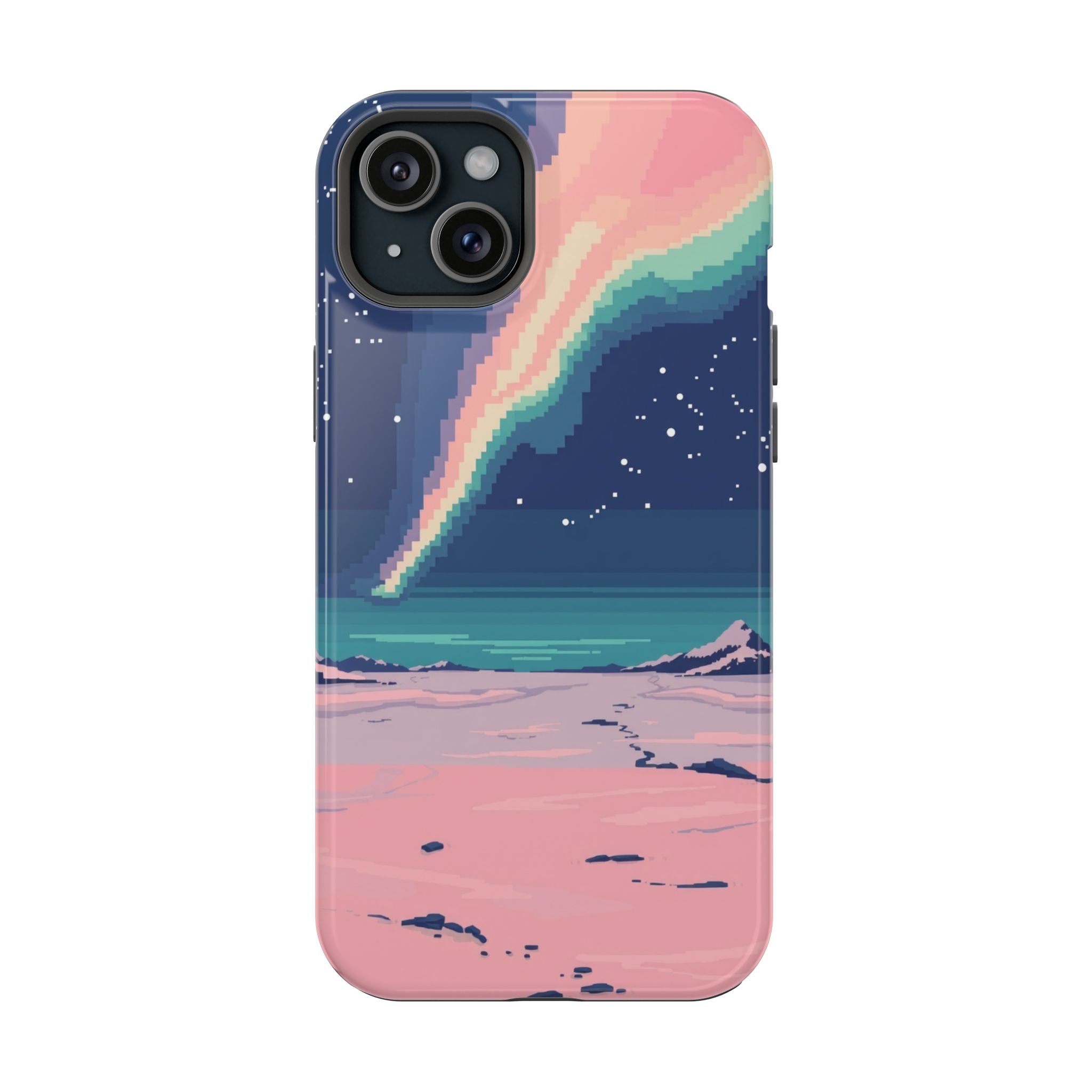 iPhone Mint And Blush Northern Lights Slim Everyday Designer Case · iPhone Case