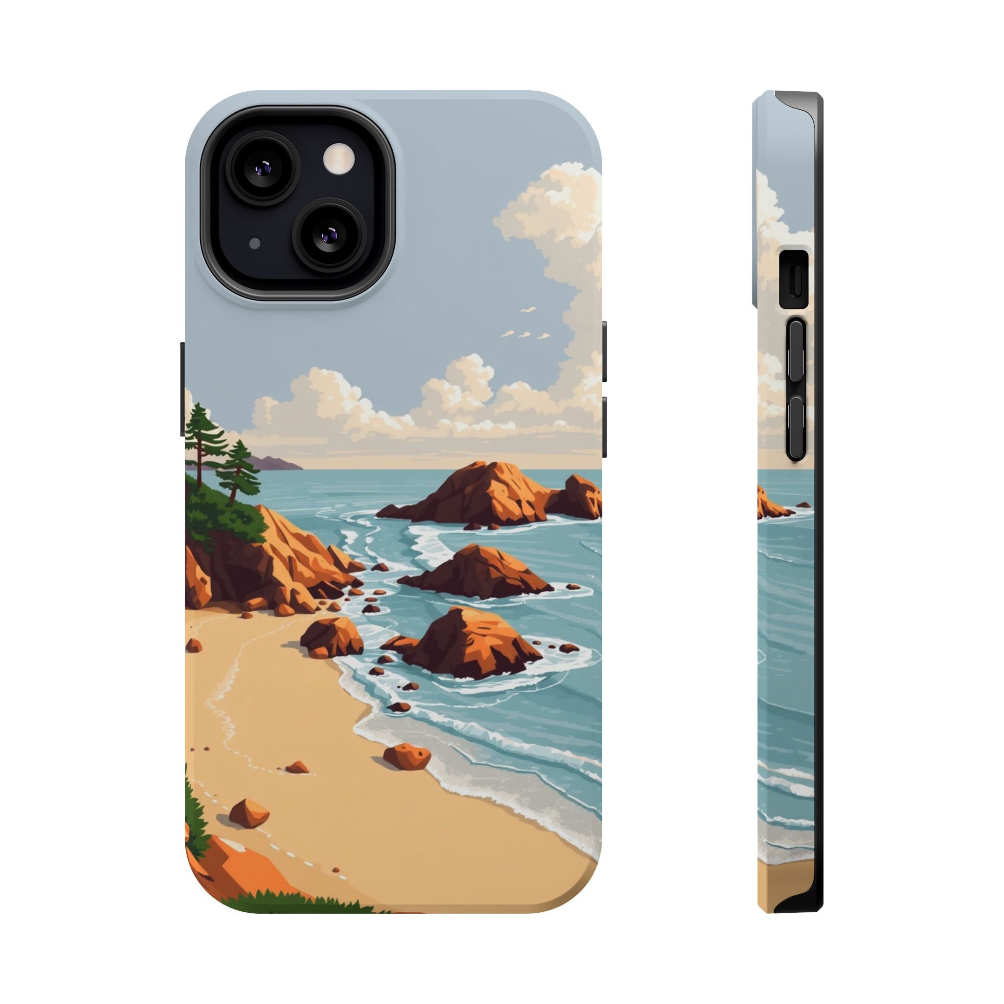 iPhone Mustard And Rust Pebble Beach Slim Everyday Designer Case · iPhone Case
