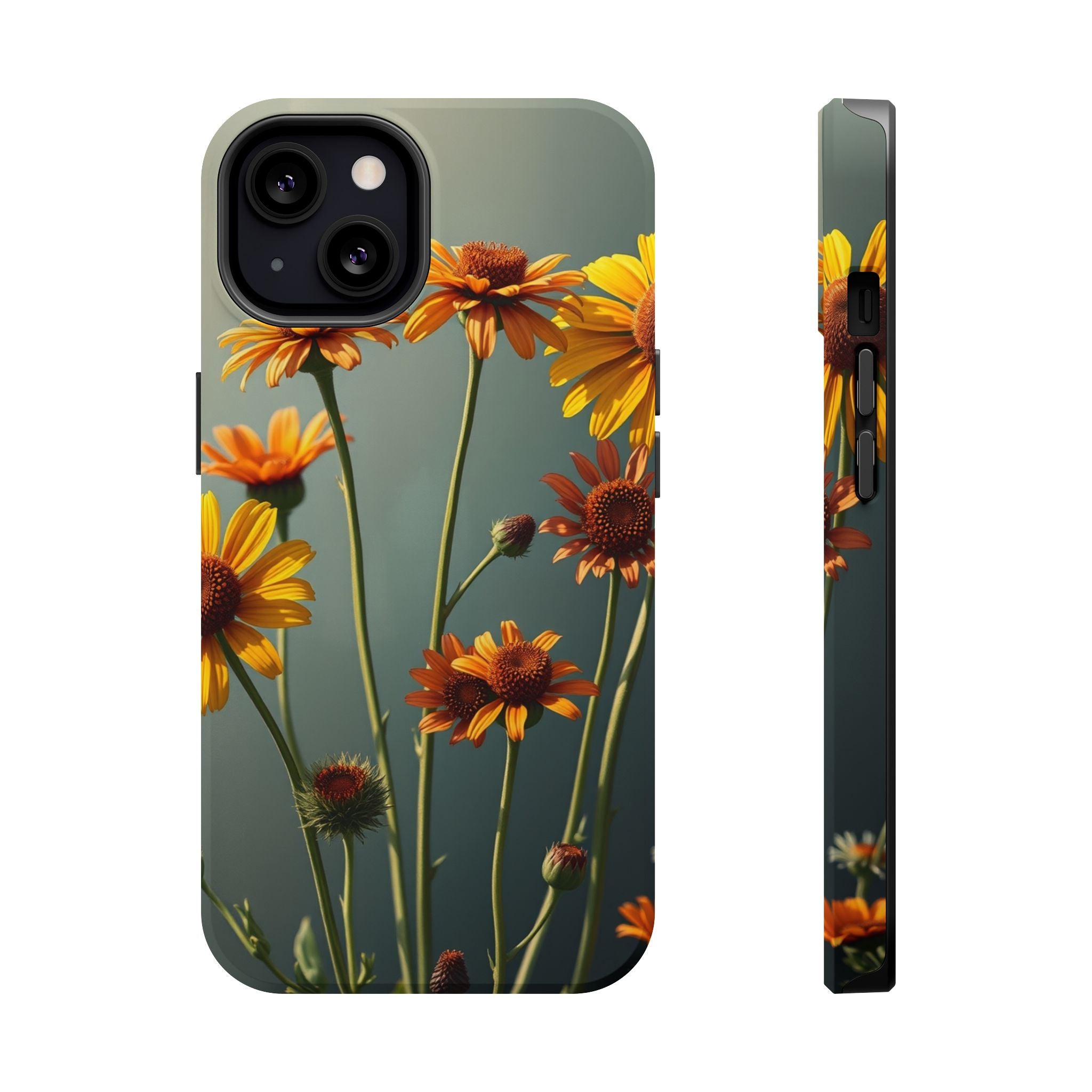 iPhone Mustard And Rust Wildflower Bunch Slim Everyday iPhone Designer · iPhone