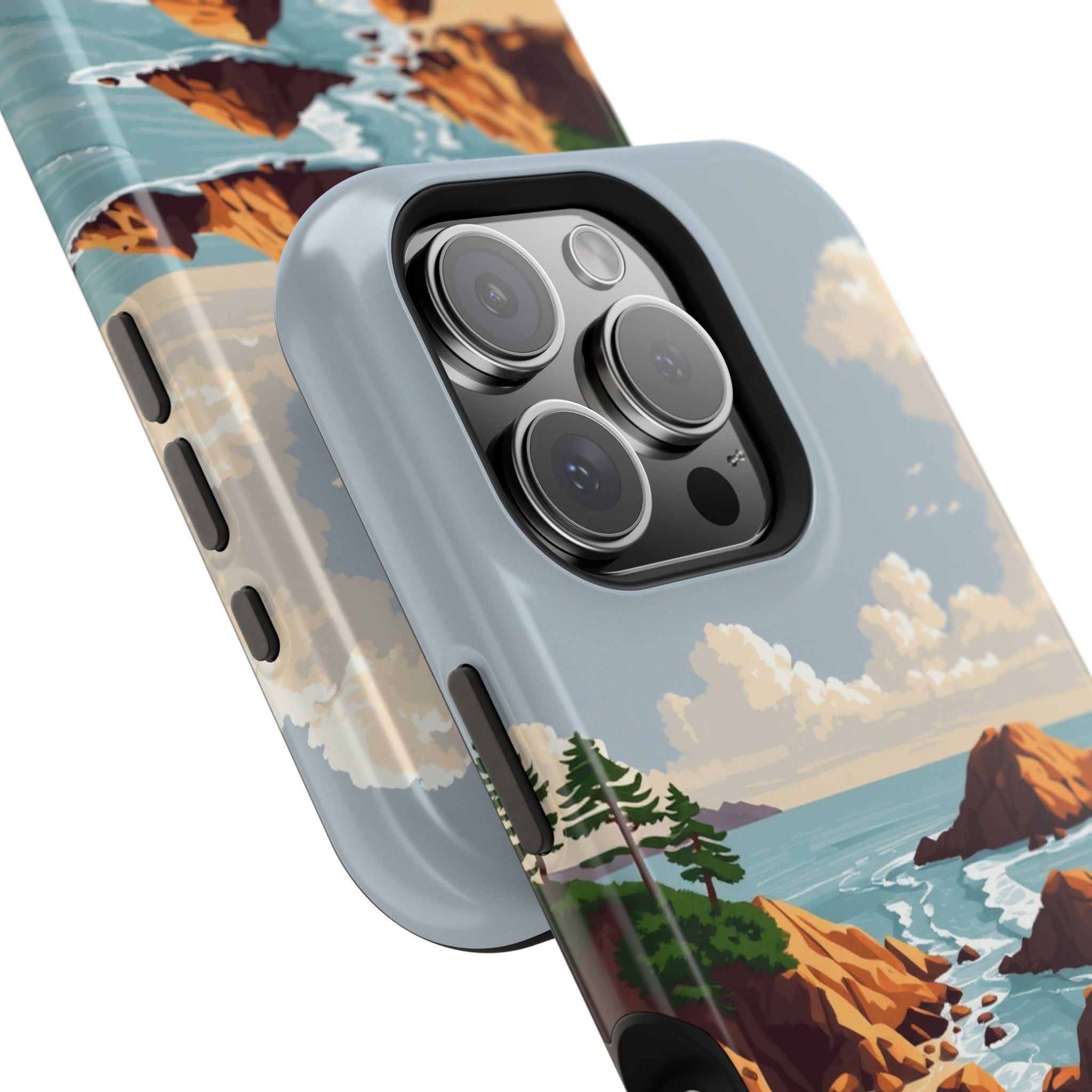 iPhone Mustard And Rust Pebble Beach Slim Everyday Designer Case · iPhone Case