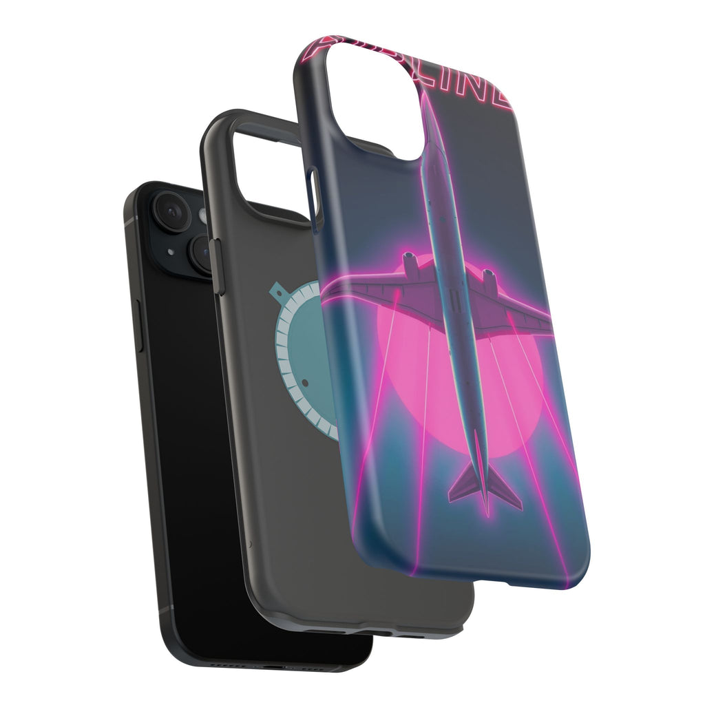 iPhone Cyan And Magenta Retro Airline Poster Slim Everyday Designer Case · iPhon