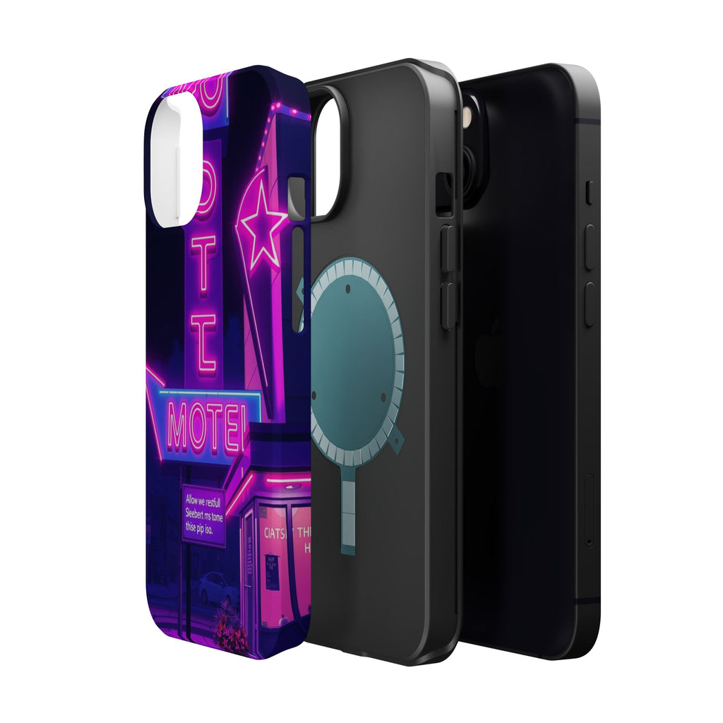 iPhone Neon Sign Motel Enchanted Art Slim Everyday Designer Case · iPhone Case