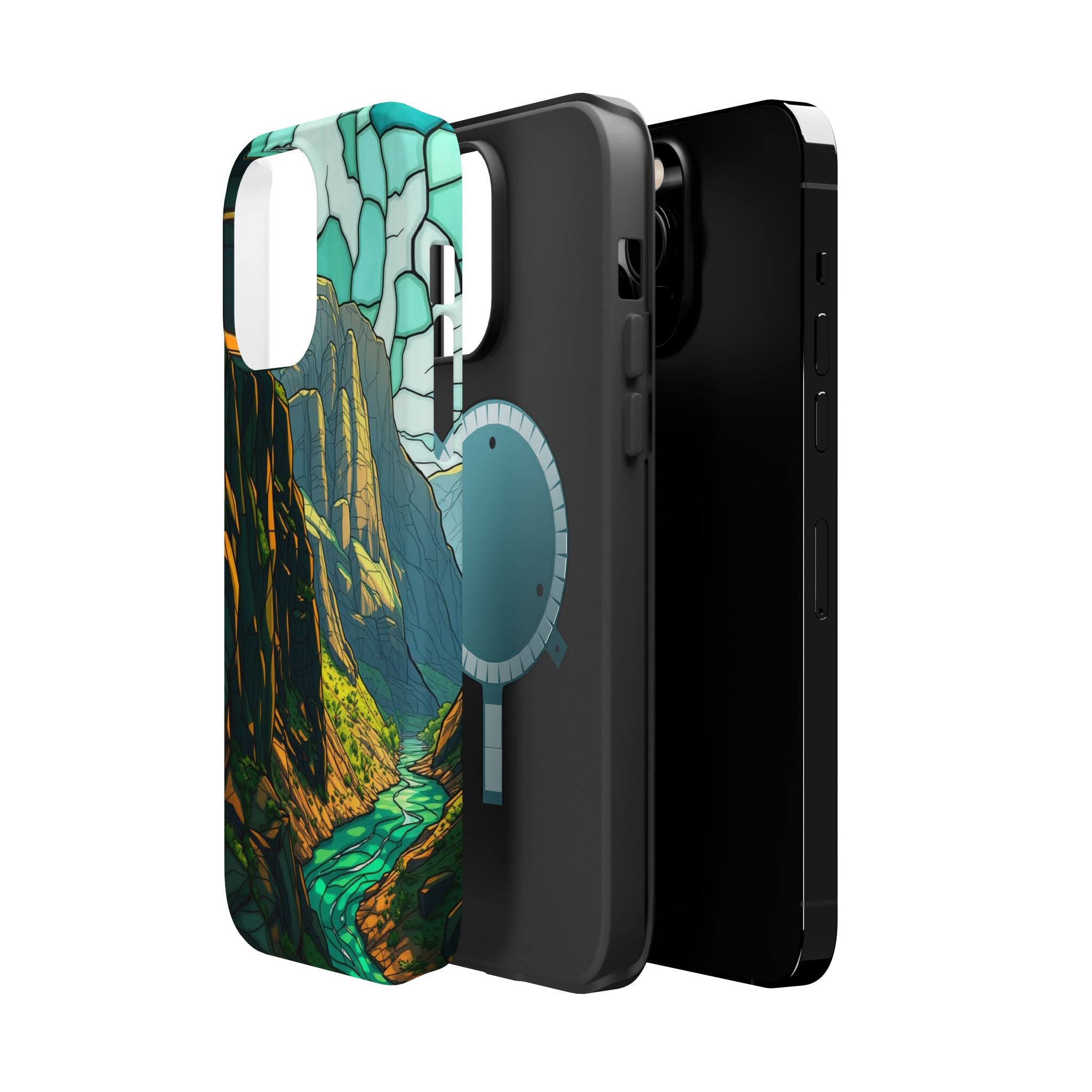 iPhone Emerald Green And Gold River Canyon Slim iPhone Everyday · iPhone Case