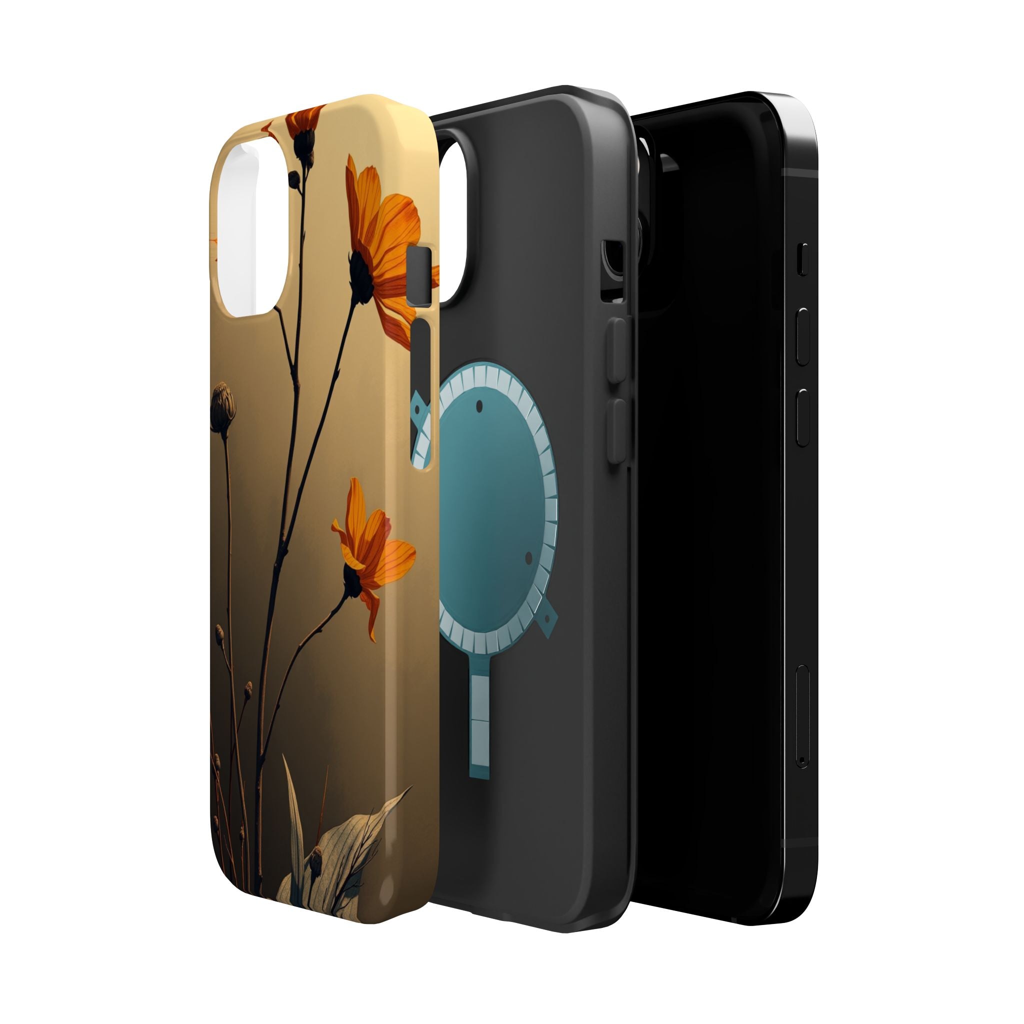 iPhone Burnt Orange And Sand Botanical Illustration Gal Slim Snap Case · iPhone
