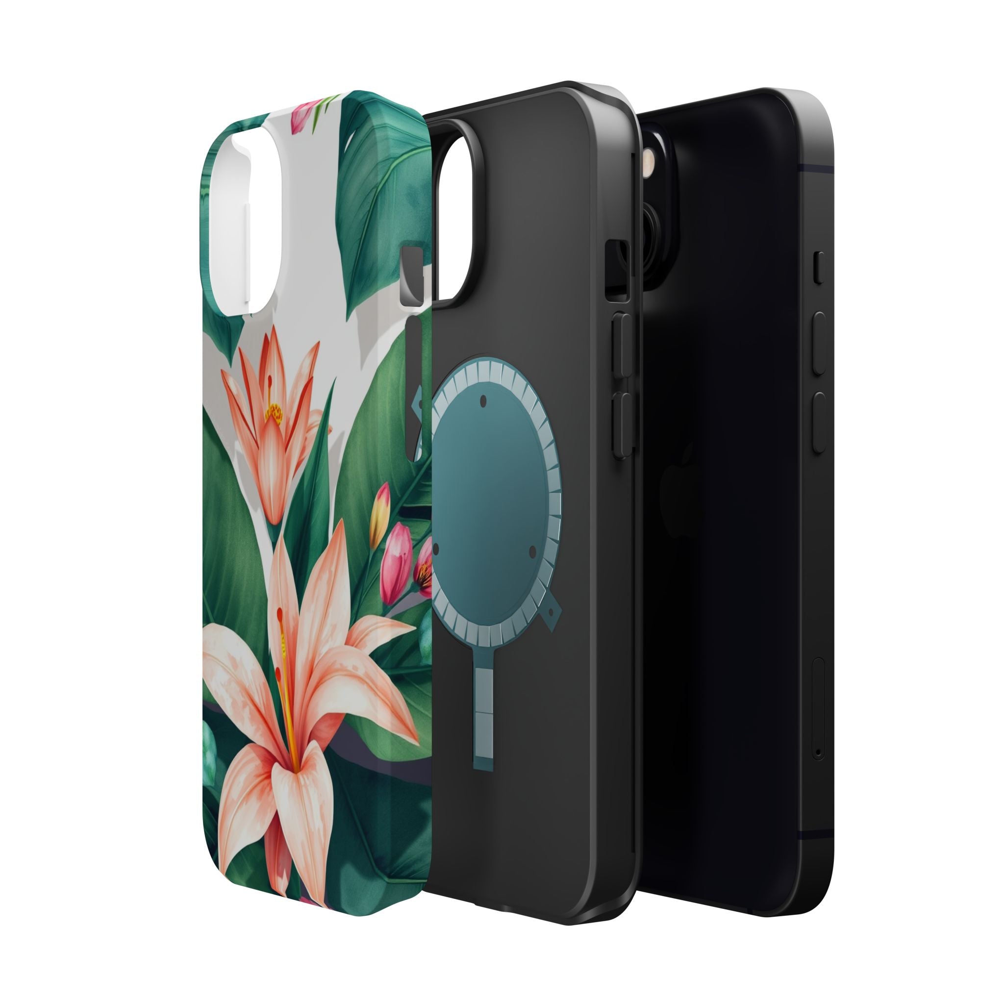 iPhone Tropical Bloom Sage And Ivory Slim Snap Case Gal · iPhone Case