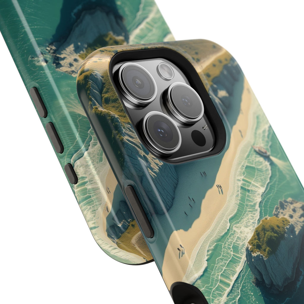 iPhone Sage And Ivory Shoreline Aerial Slim Everyday Designer Case · iPhone Case