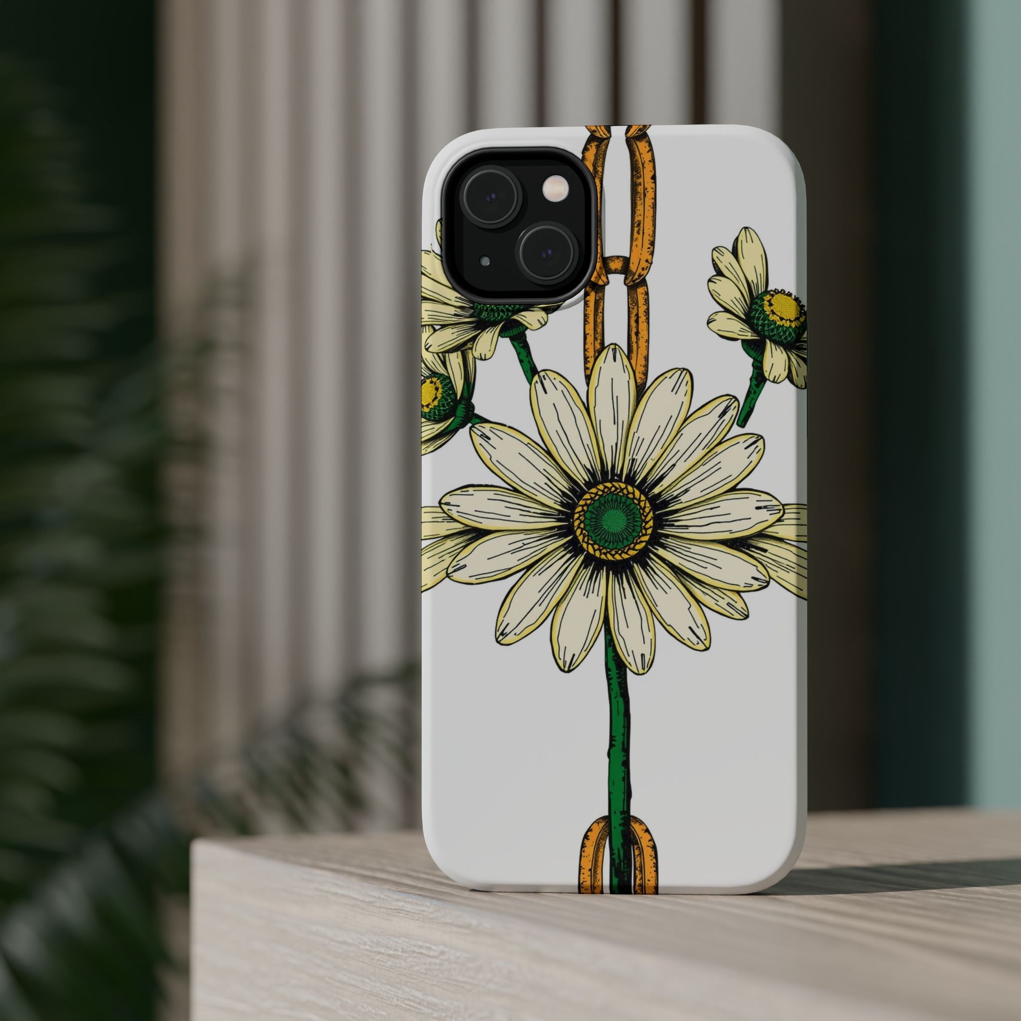 iPhone Daisy Chain Dark Gothic Ink Bold Modern Everyday Snap Case · iPhone Case