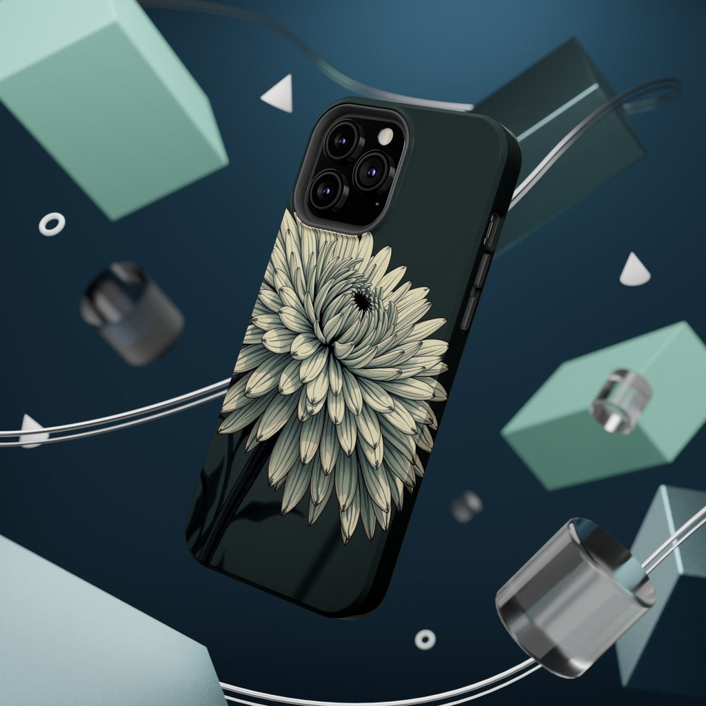 iPhone Chrysanthemum Classic Dark Gothic Ink Carry Case Slim Snap Case · iPhone