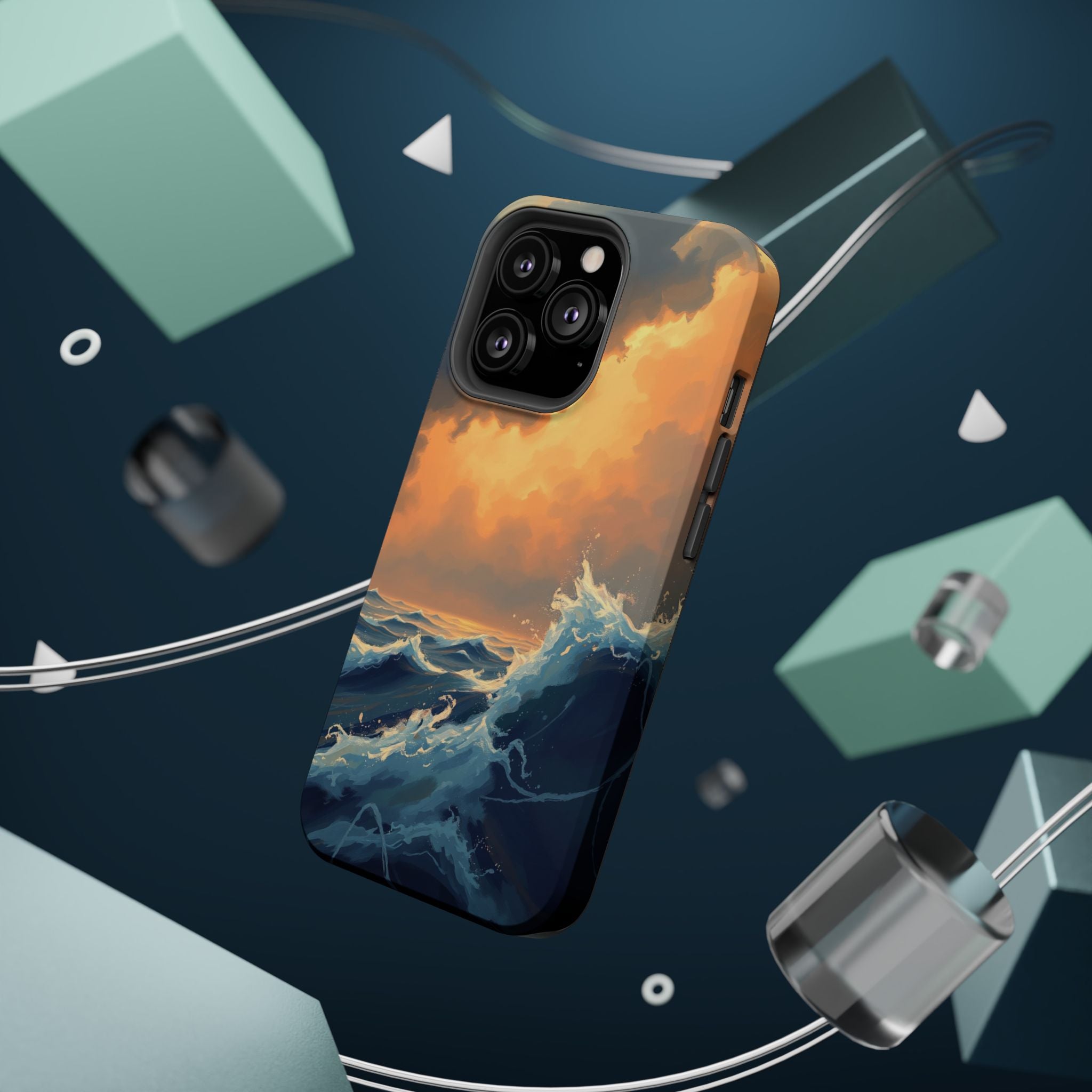 iPhone Sunset Amber And Peach Storm at Sea Slim iPhone Everyday · iPhone Case