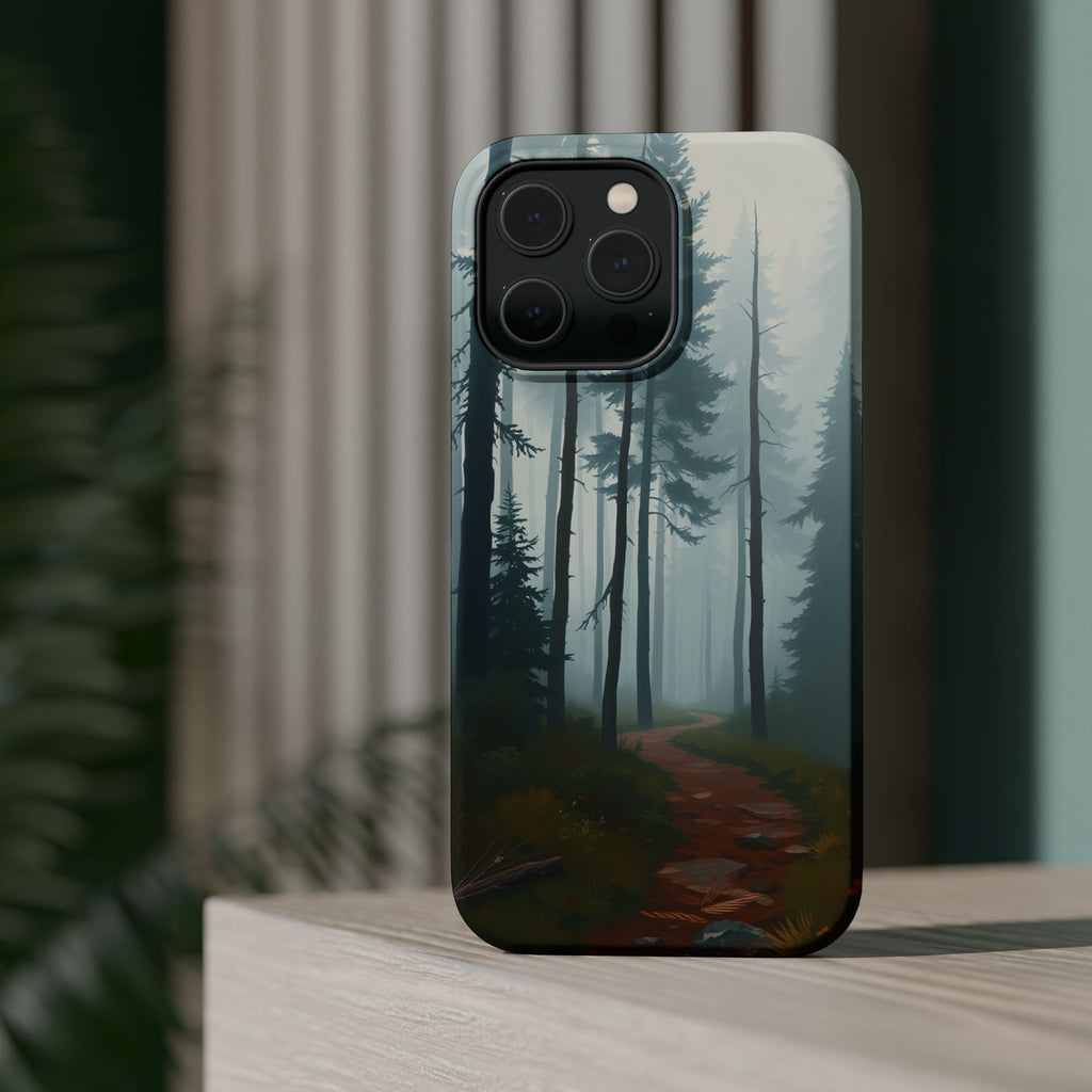 iPhone Serene Misty Forest Path Design Slim Everyday Designer Case · iPhone Case