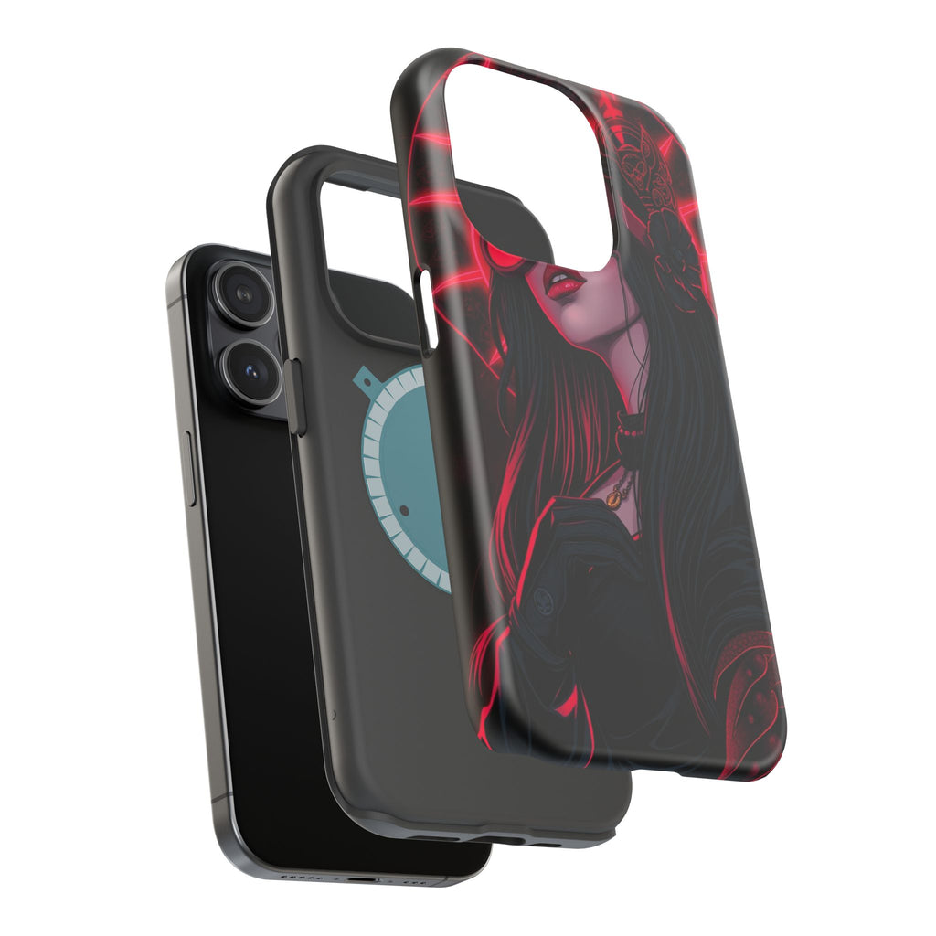 iPhone Black And Crimson Art Nouveau Female Slim Everyday Designer Case · iPhone