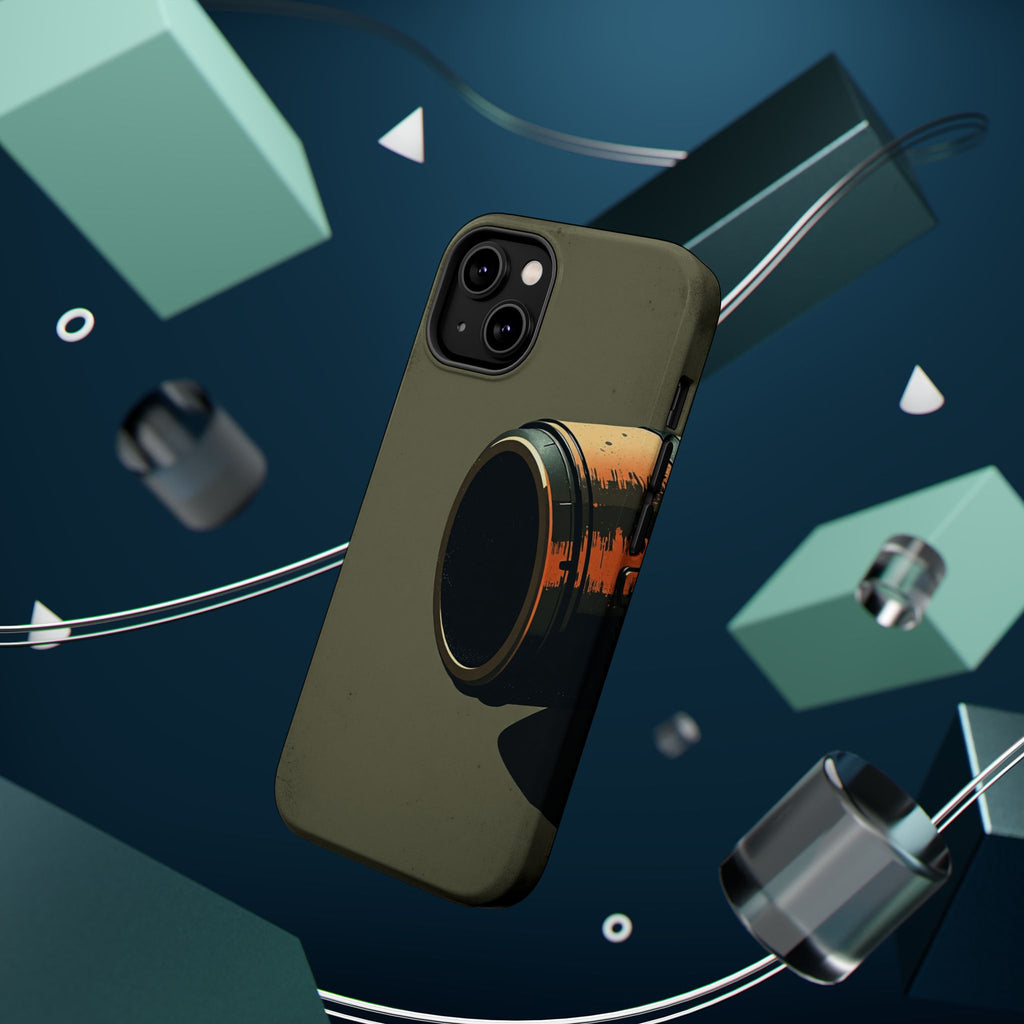 iPhone Charcoal And Copper Vintage Postcard Slim Everyday Designer Case · iPhone
