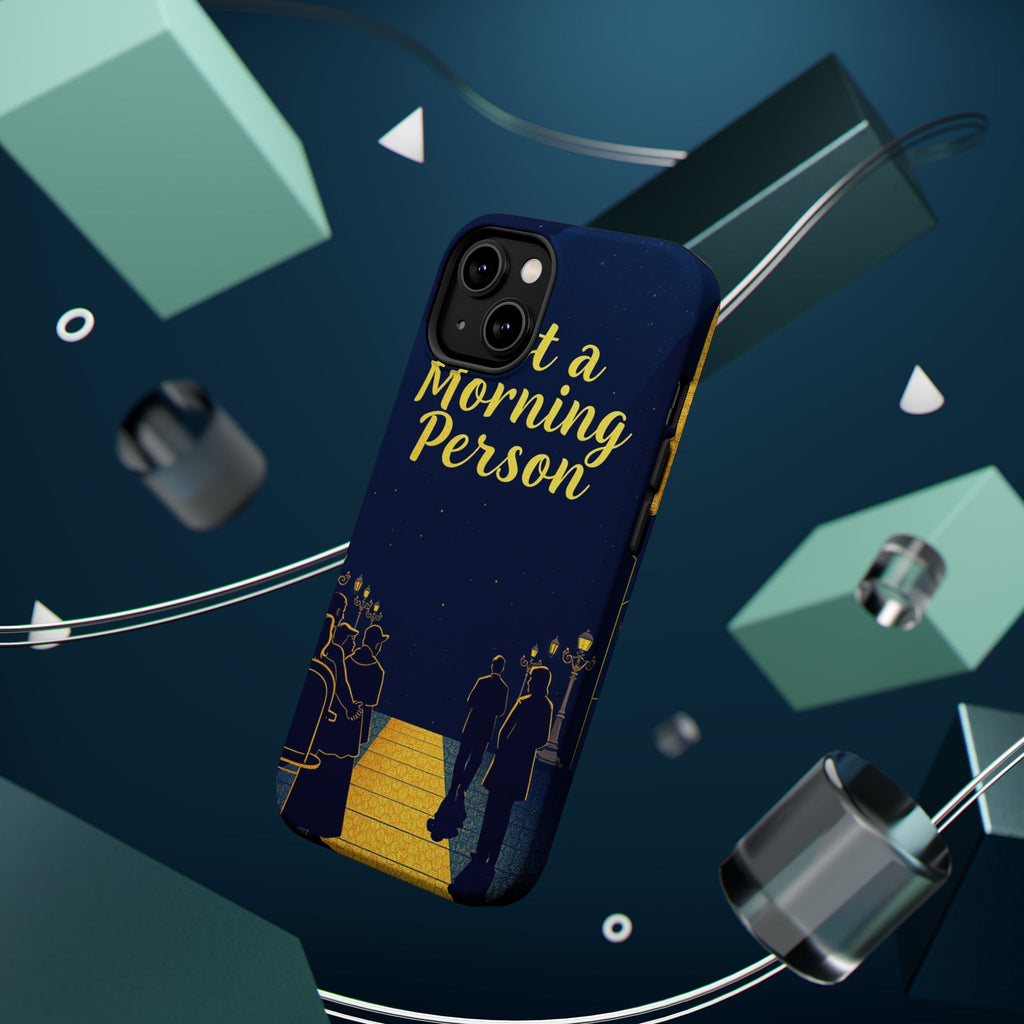 iPhone Midnight Blue And Silver Not a Morning Person Slim Snap Case · iPhone Cas