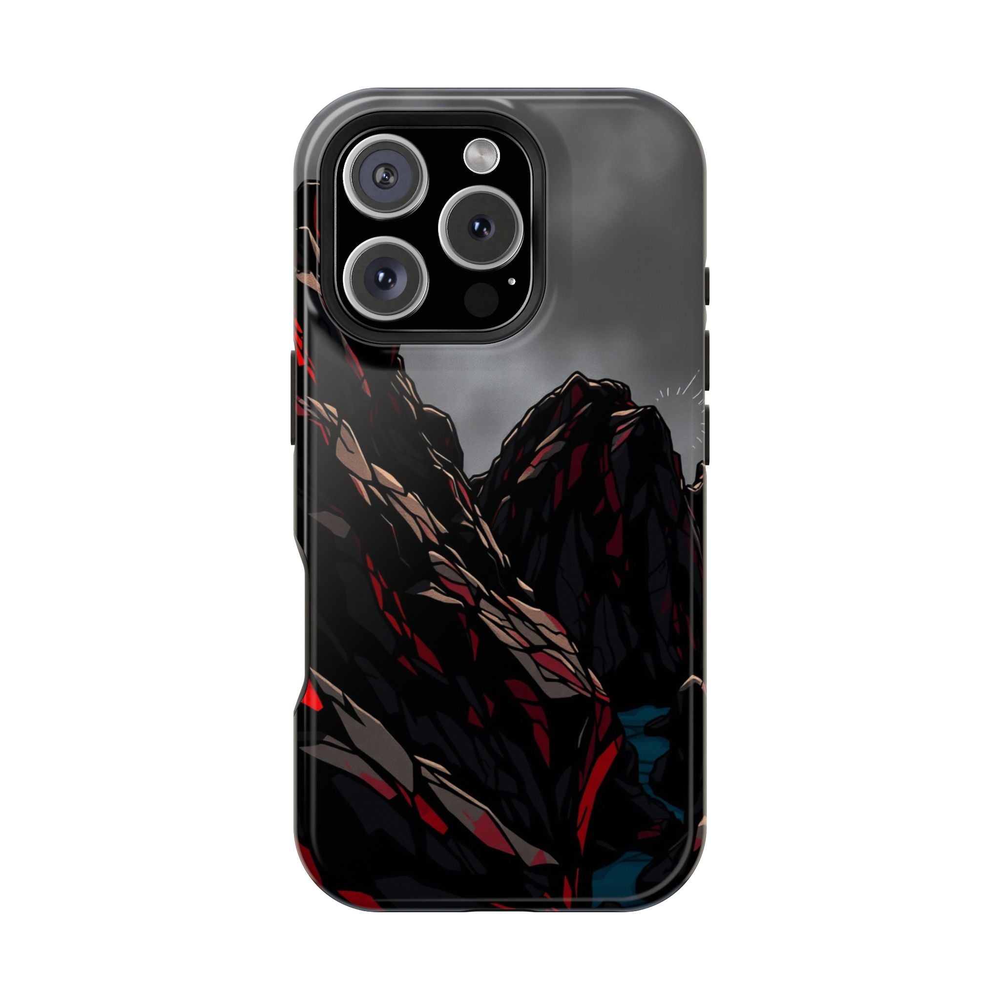 iPhone Black And Crimson Rocky Coastline Slim Everyday iPhone 11 · iPhone Case