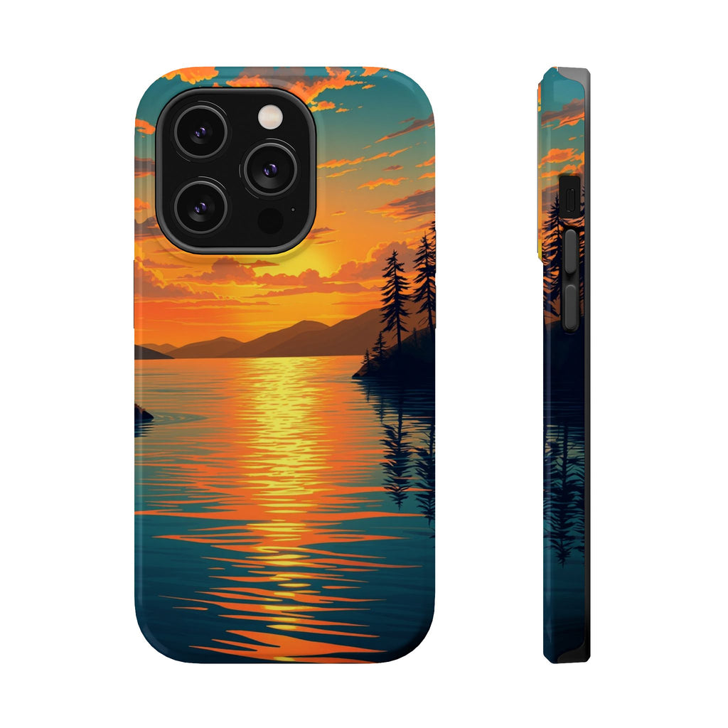 iPhone Earthy Lake at Twilight Design Slim Everyday iPhone 14 Designer · iPhone