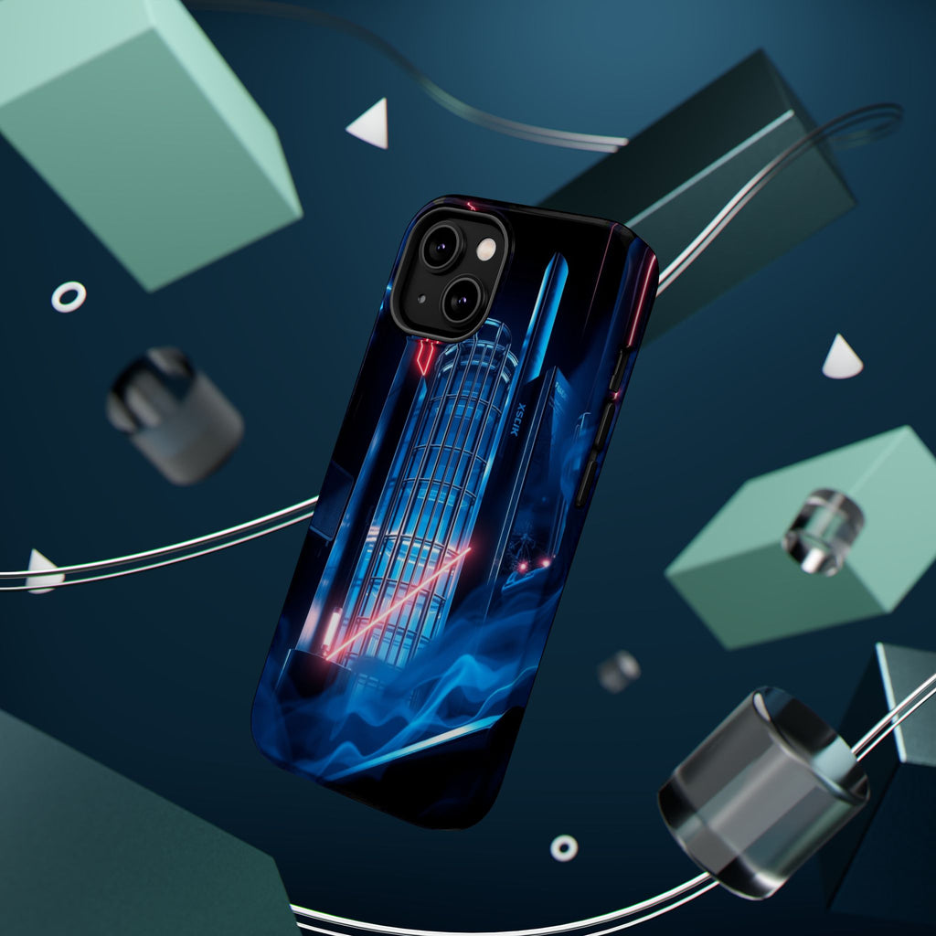 iPhone Midnight Blue And Silver Bauhaus Composition Slim Snap Case · iPhone Case