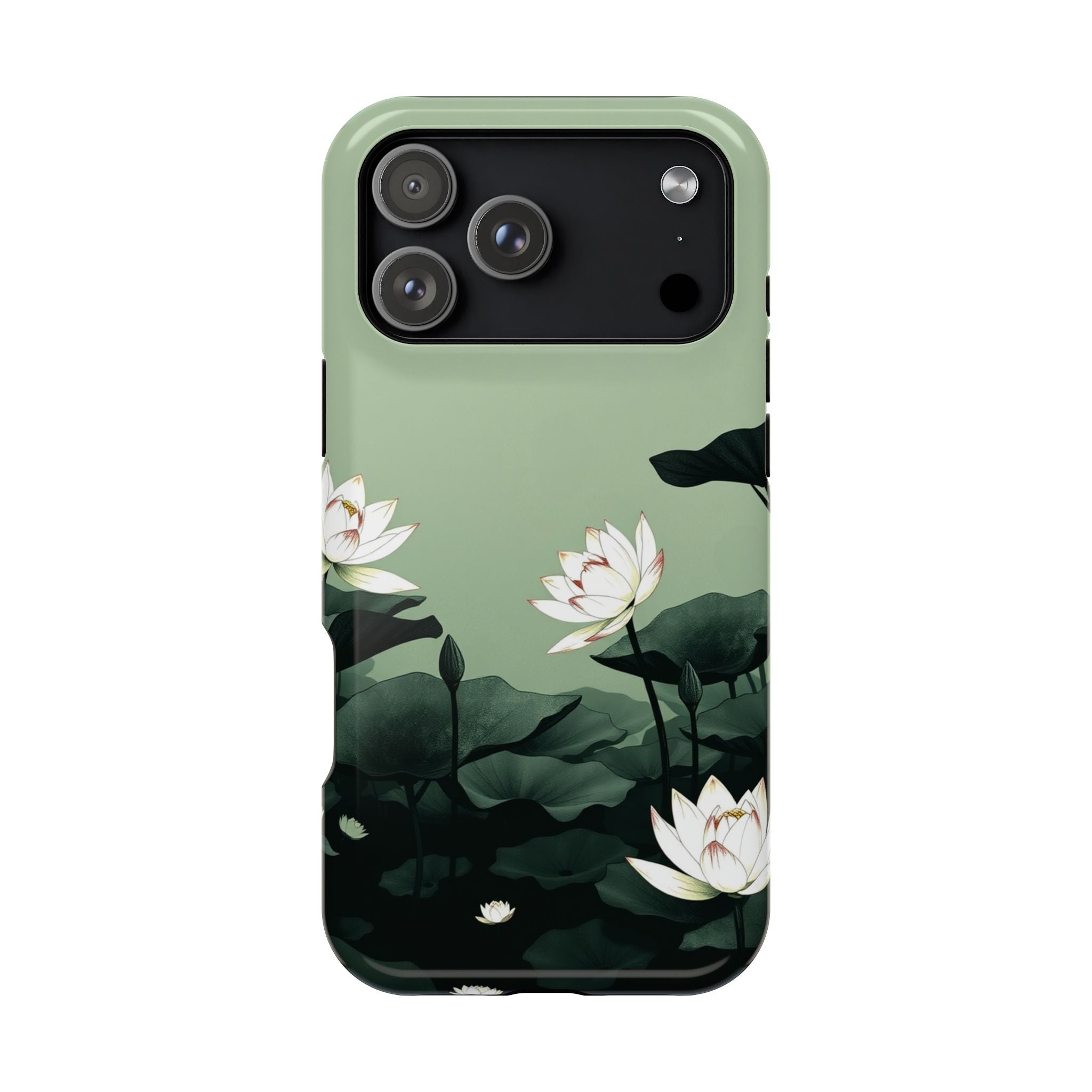 iPhone Sage And Ivory Lotus Pond Bold Modern Everyday Snap Case · iPhone Case