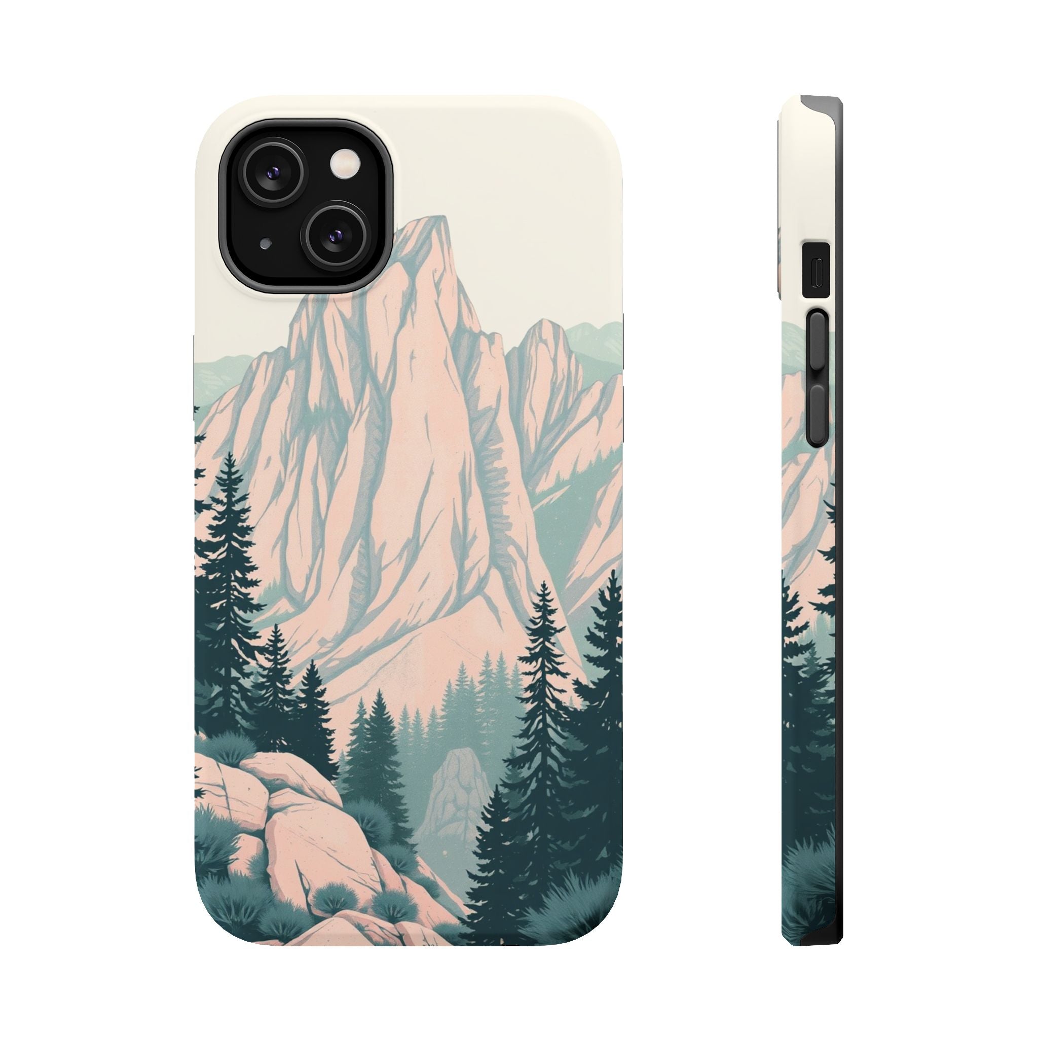 iPhone Serene Pine Ridge Design 15 Bold Modern Everyday Snap Case · iPhone Case