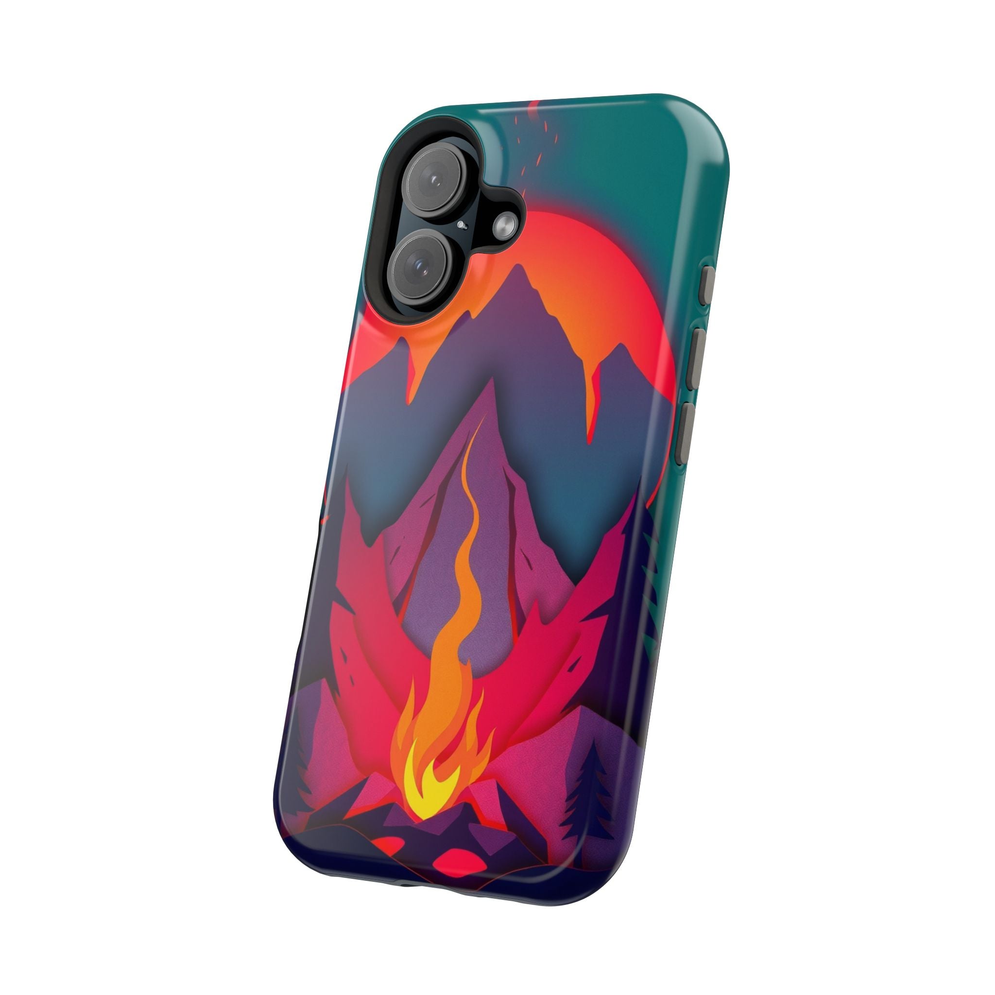 iPhone Cyan And Magenta Wildfire Glow Slim Everyday iPhone 12 Designer · iPhone