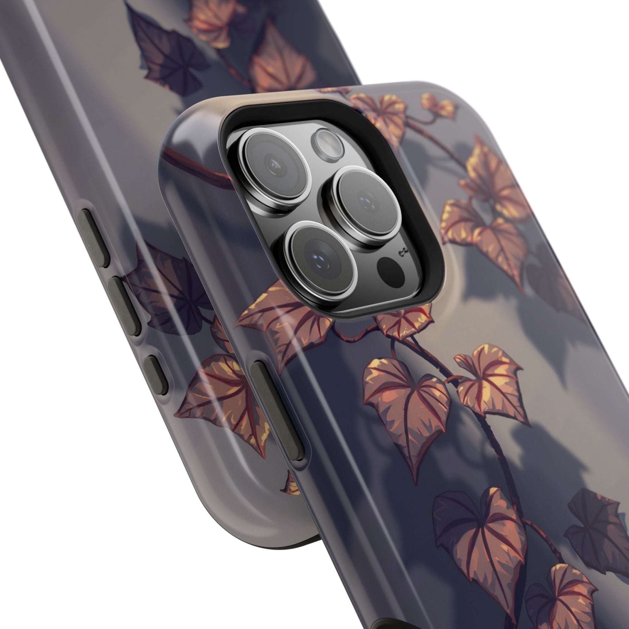 iPhone Charcoal And Copper Art Nouveau Vine Soft iPhone 13 Finish · iPhone Case