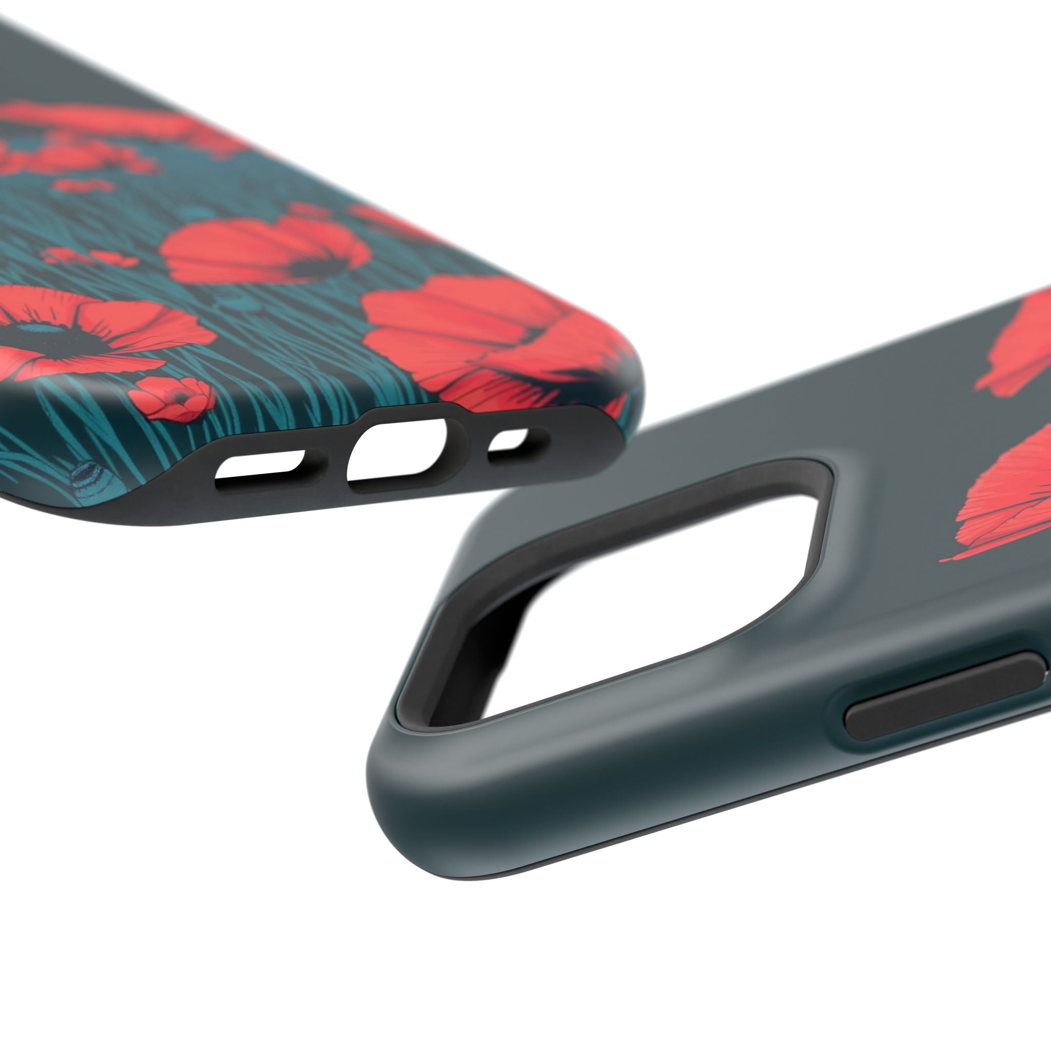 iPhone Poppy Field Dark Gothic Ink Clean Minimal Snap Cas Slim Snap Case · iPhon
