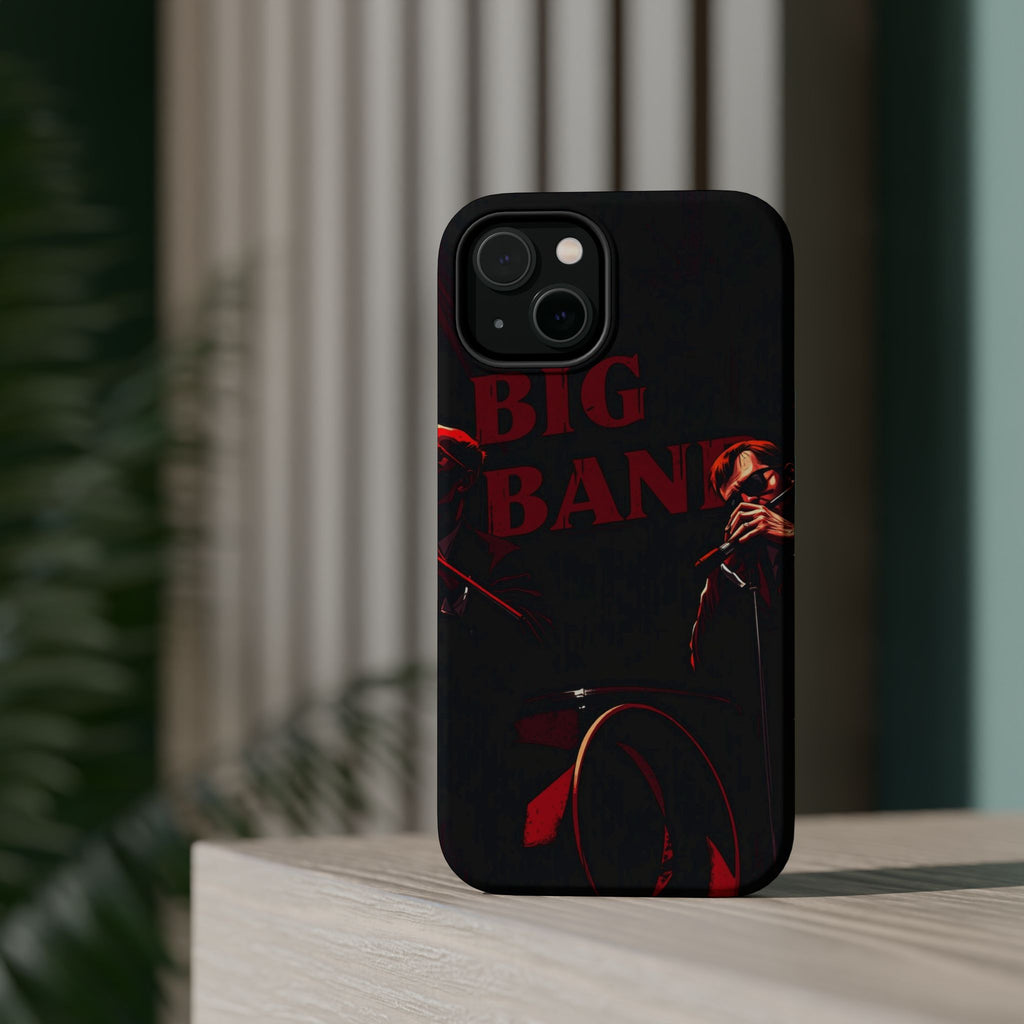 iPhone Black And Crimson Big Band Era Slim Everyday Designer Case · iPhone Case