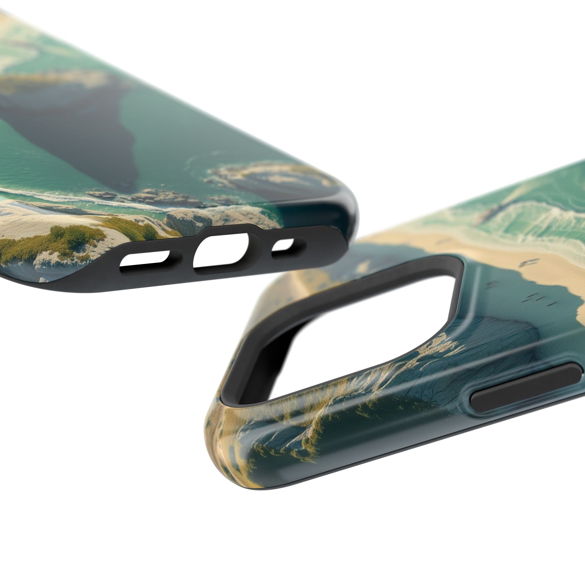 iPhone Sage And Ivory Shoreline Aerial Slim Everyday Designer Case · iPhone Case