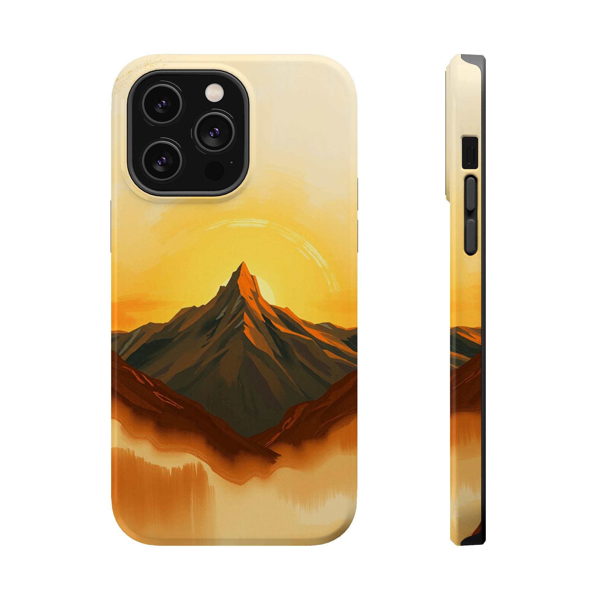 iPhone Mustard And Rust Mountain at Sunrise Slim iPhone Everyday · iPhone Case