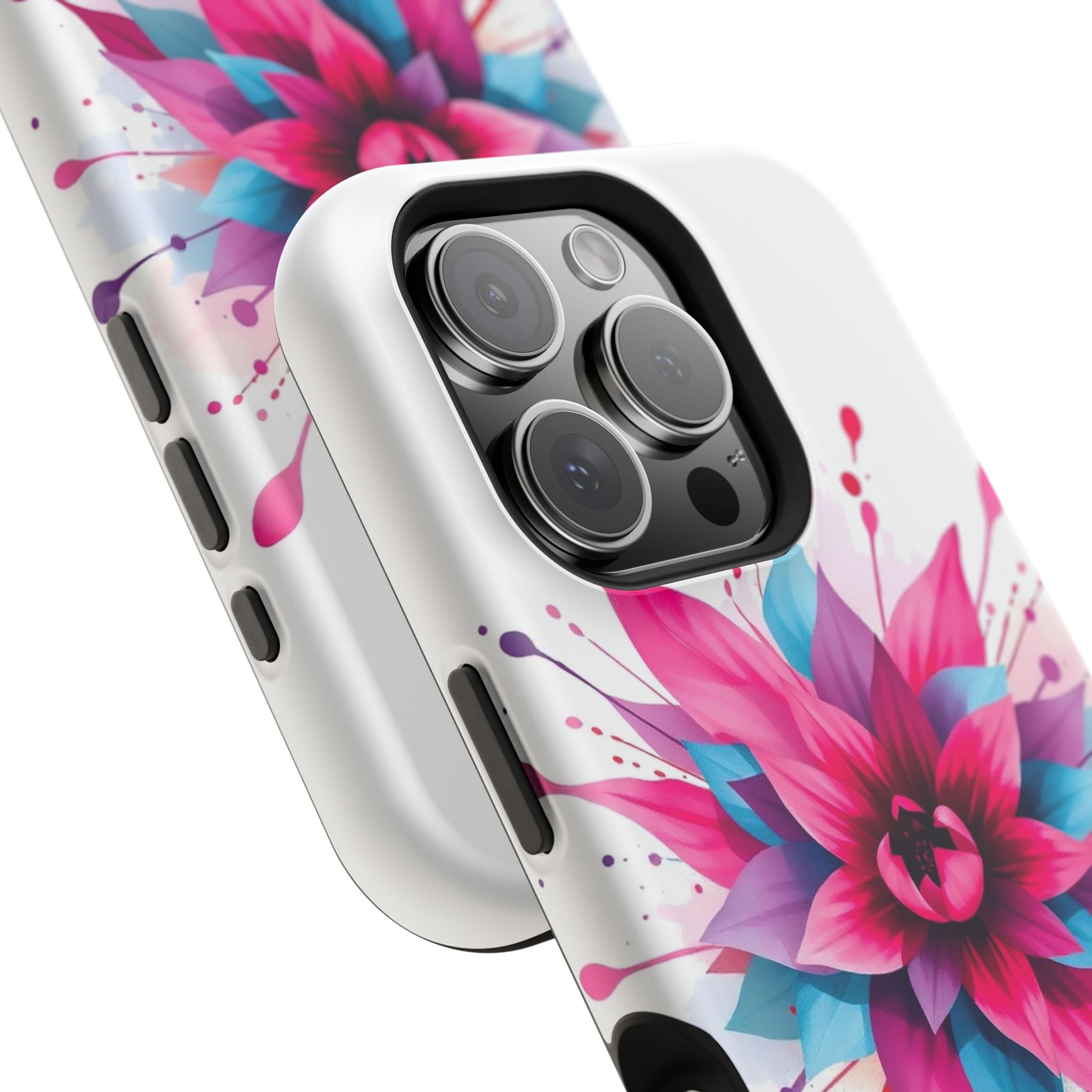 iPhone Floral Watercolor Splash Electric Art Slim iPhone Everyday · iPhone Case