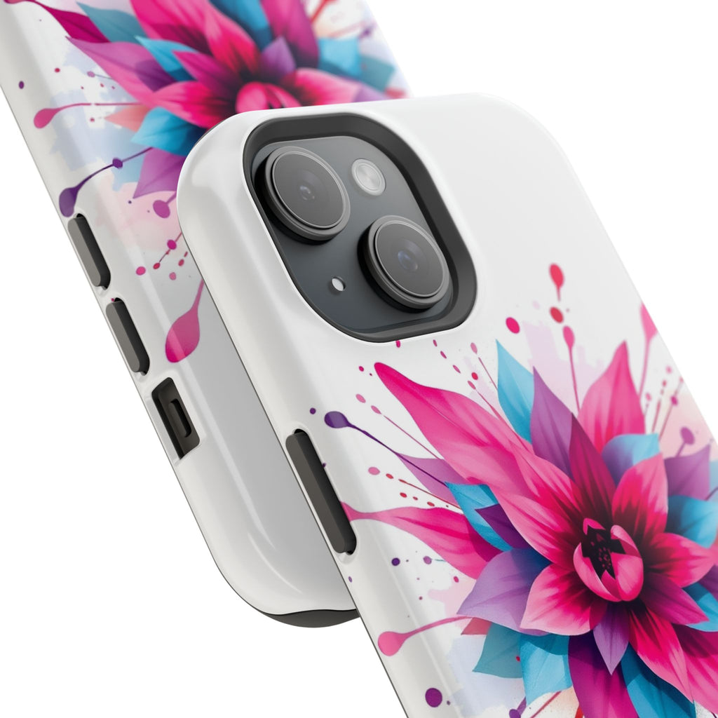iPhone Floral Watercolor Splash Electric Art Slim iPhone Everyday · iPhone Case