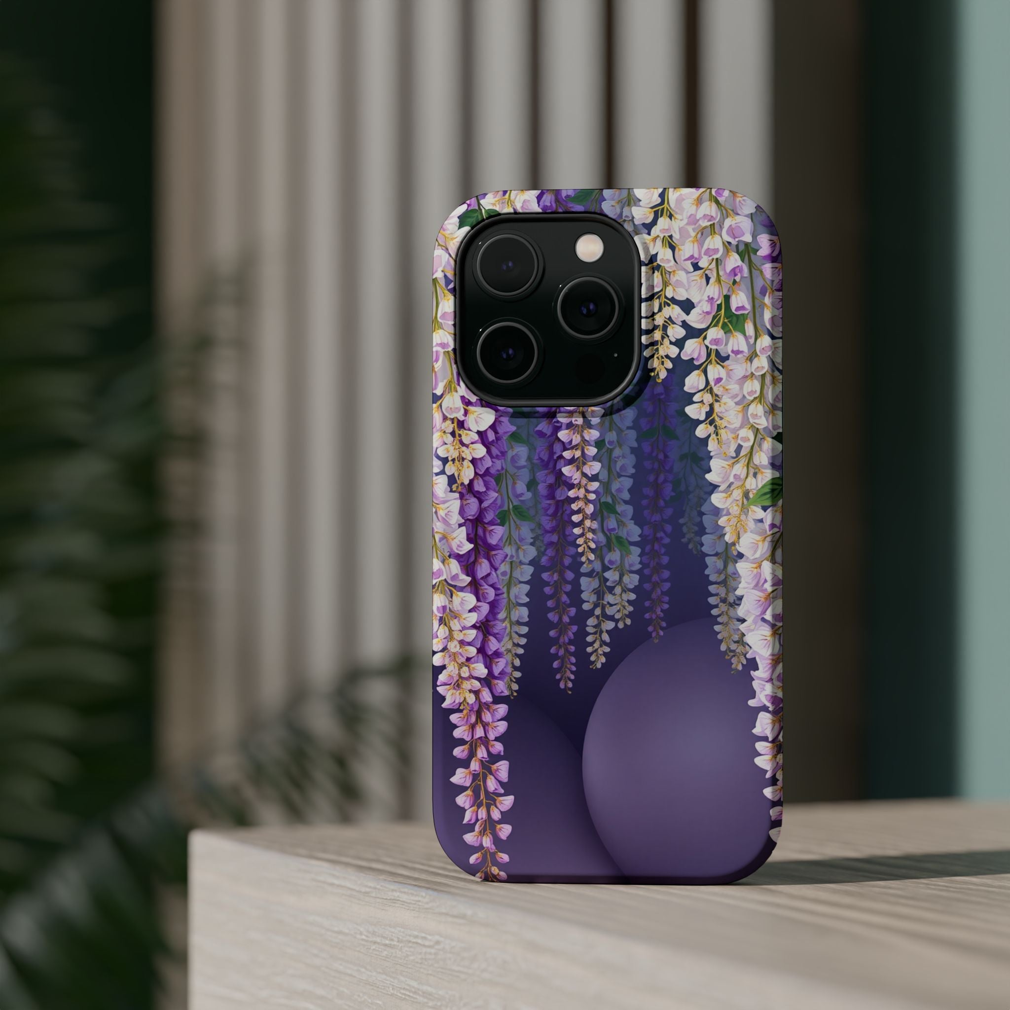 iPhone Mint And Blush Wisteria Cascade Slim Everyday Designer Case · iPhone Case