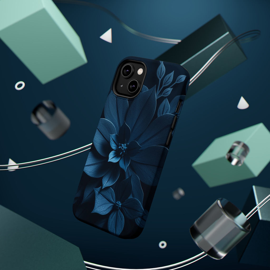iPhone Midnight Blue And Silver Floral Dark Academia iPhone Slim · iPhone Case