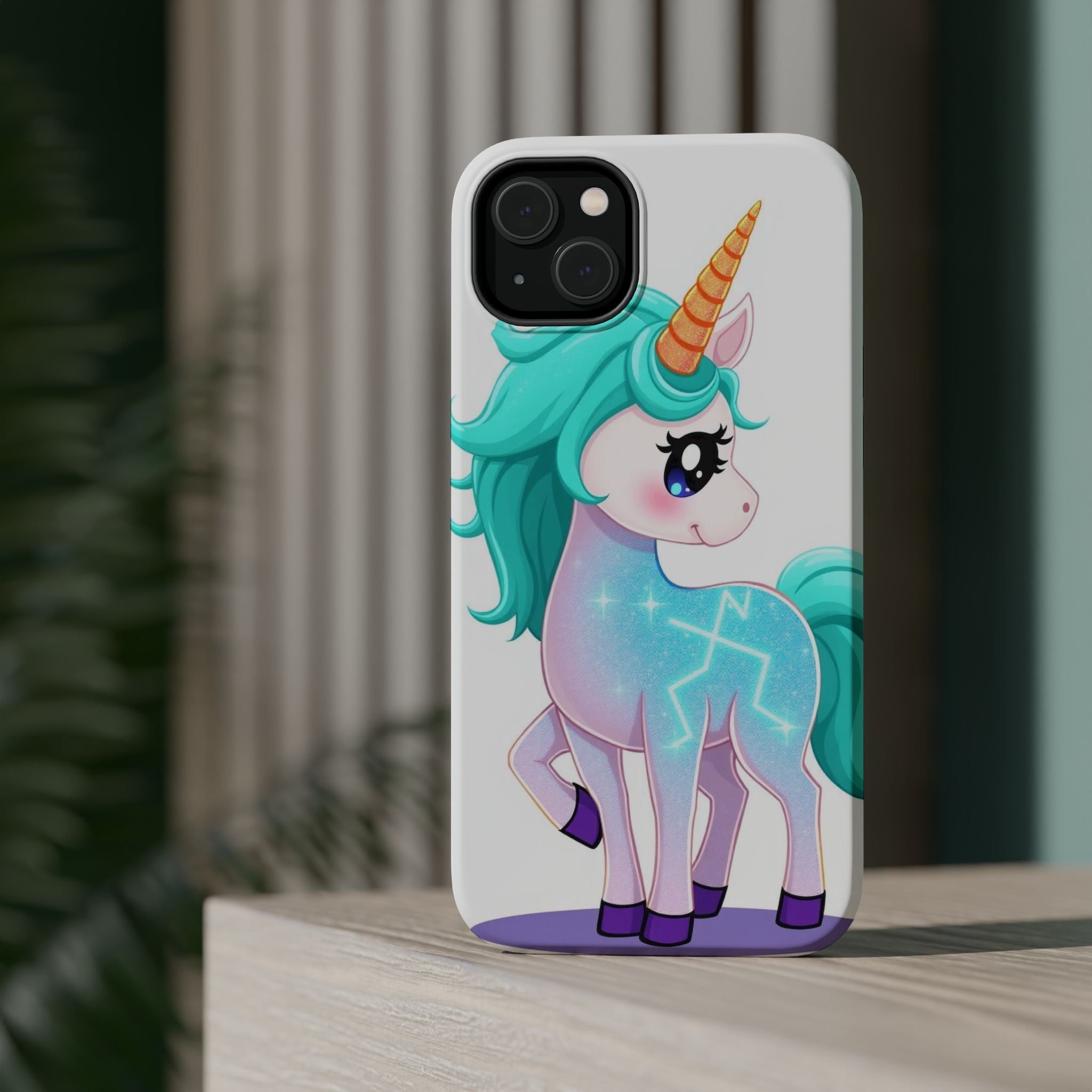 iPhone Turquoise Sparkle Unicorn Kids Fun iPhone Phone Case Gift · iPhone Case