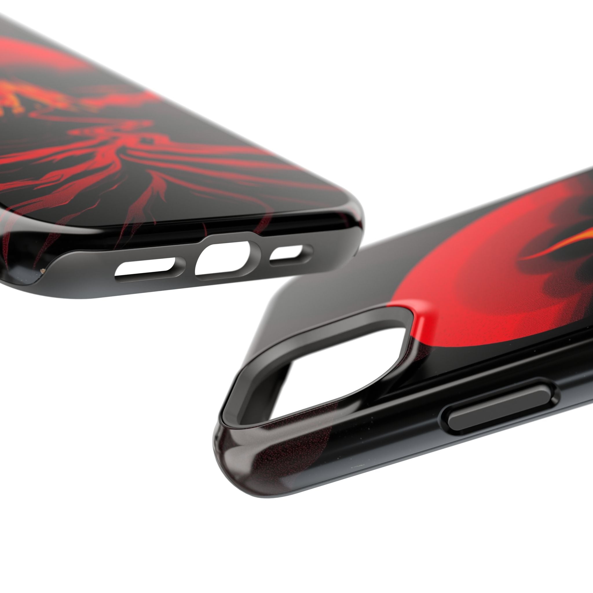 iPhone Black And Crimson Wildfire Glow Slim Everyday Designer Case · iPhone Case