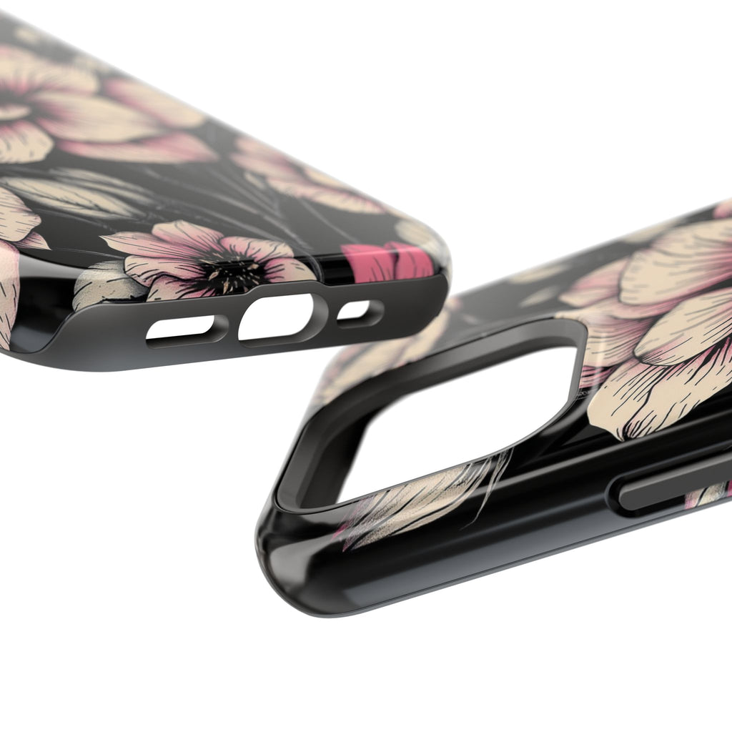 iPhone Floral Dark Academia Gothic Ink Slim Everyday Designer Case · iPhone Case