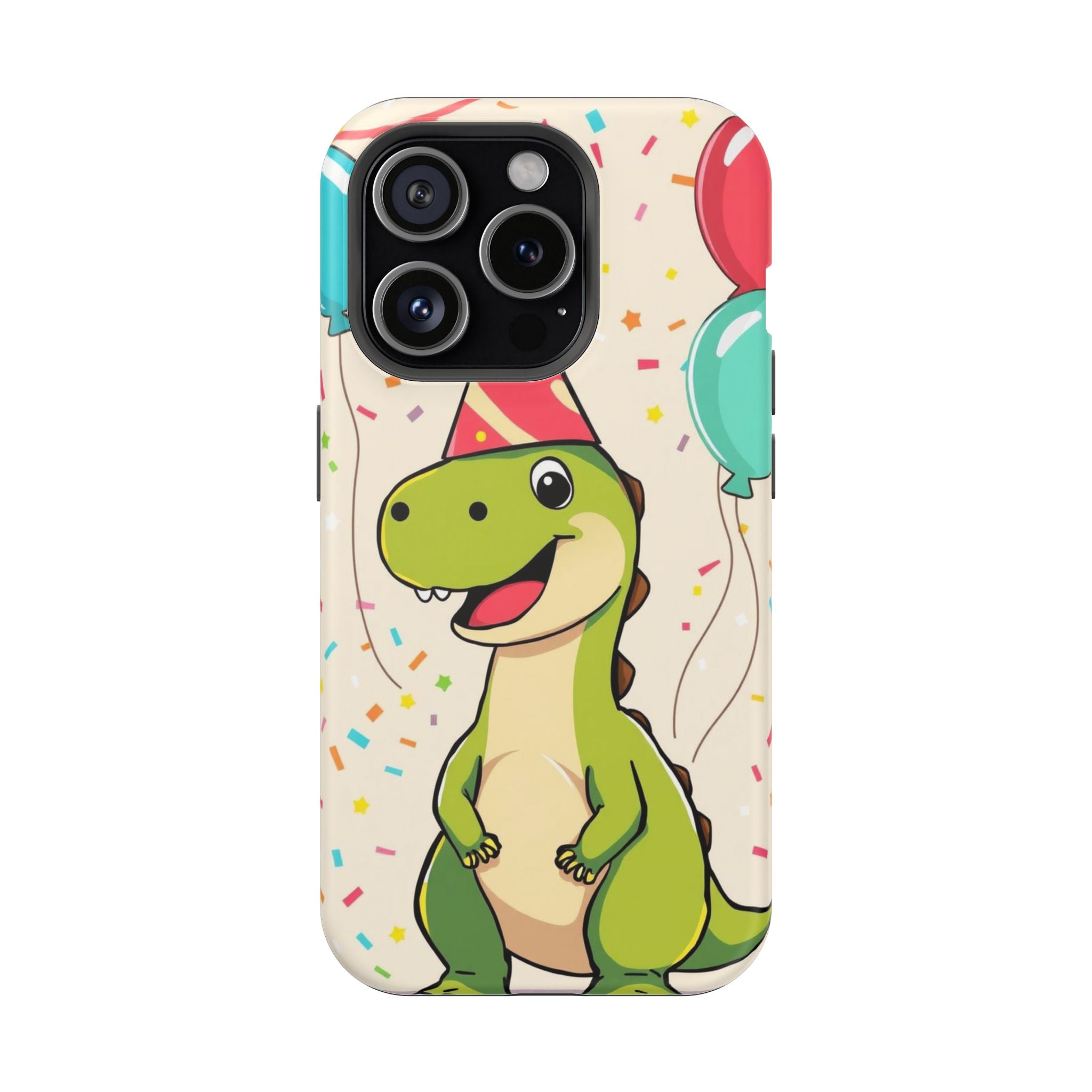 iPhone Dino with Party Hat Kids Fun Phone Case Gift Slim Snap Case · iPhone Case
