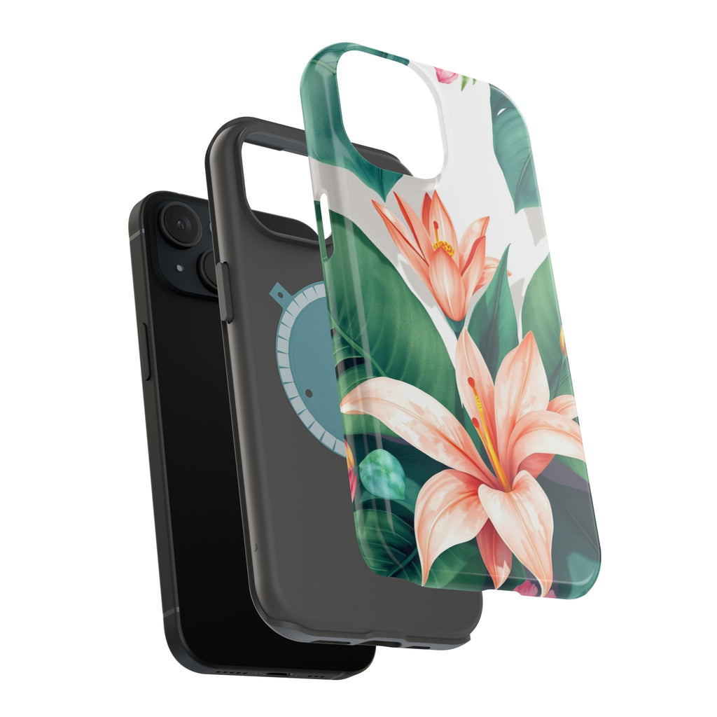 iPhone Tropical Bloom Sage And Ivory Slim Snap Case Gal · iPhone Case