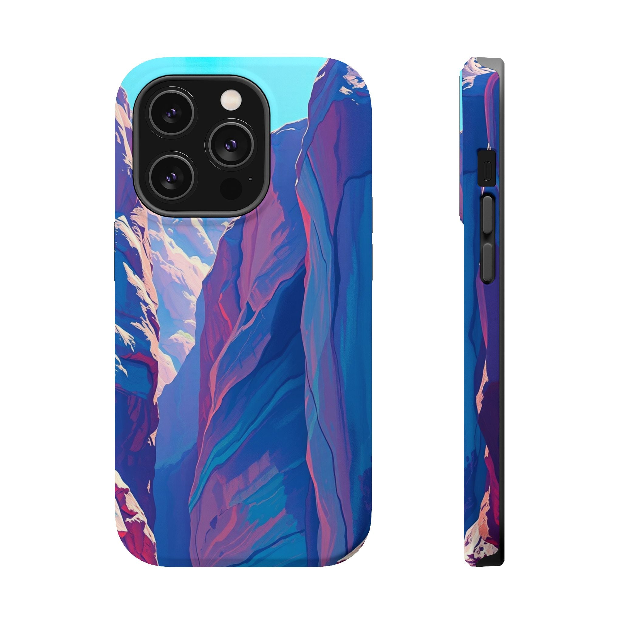 iPhone Cyan And Magenta Canyon Wall Slim Everyday Designer Case · iPhone Case