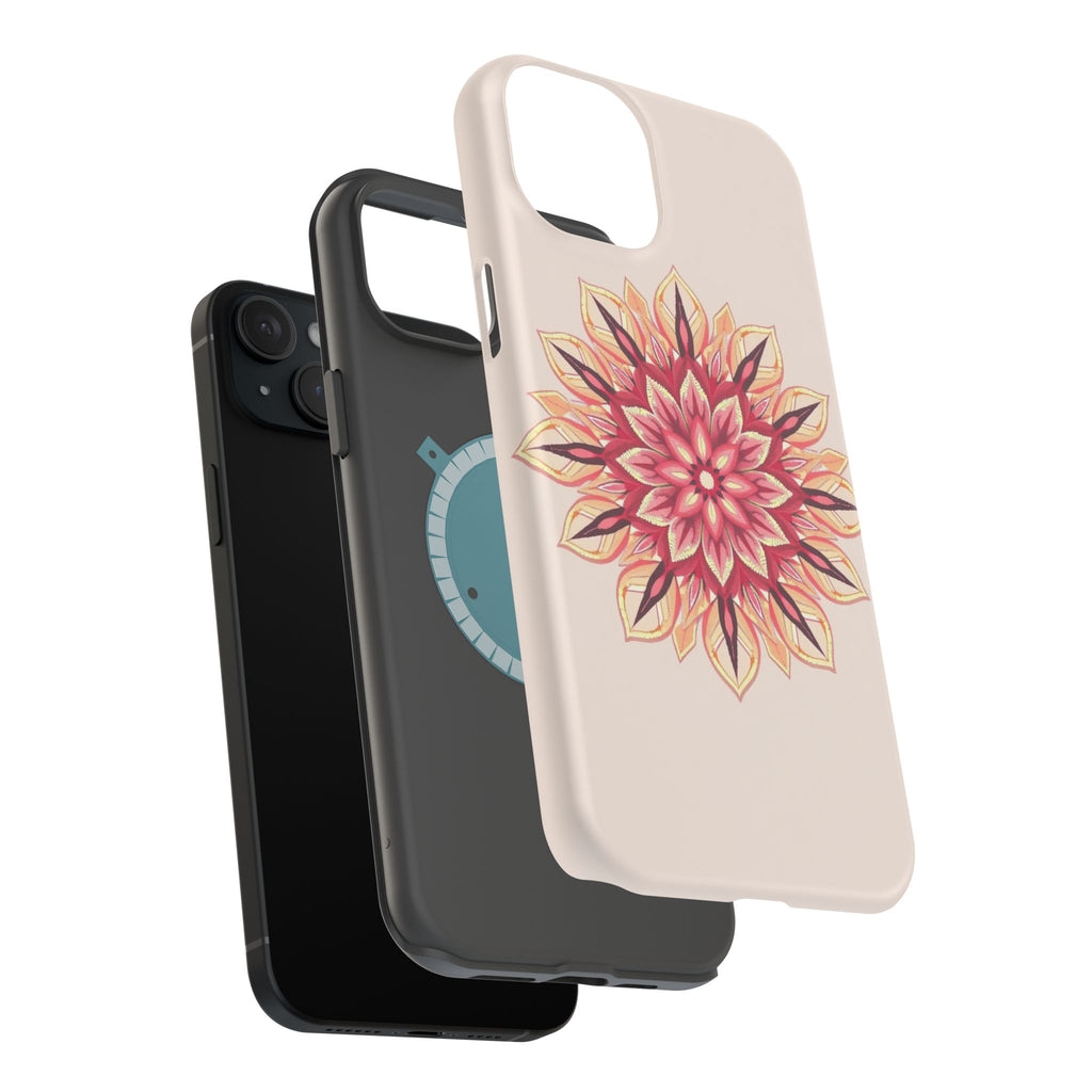 iPhone Floral Mandala Pixel Art -Bit Slim Everyday Designer Case · iPhone Case